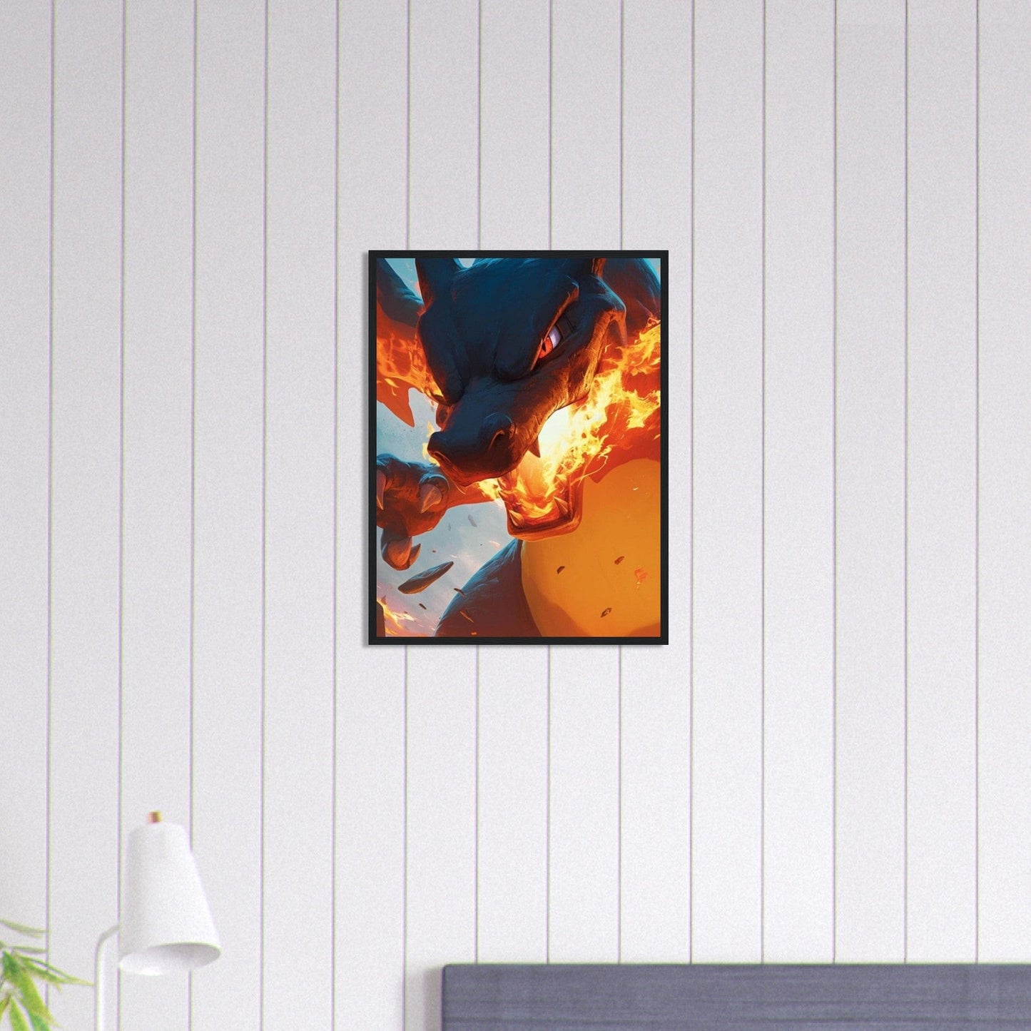 Canvanation Print Material 45x60 cm / 18x24″ Tableau Pokémon Dragon Feu