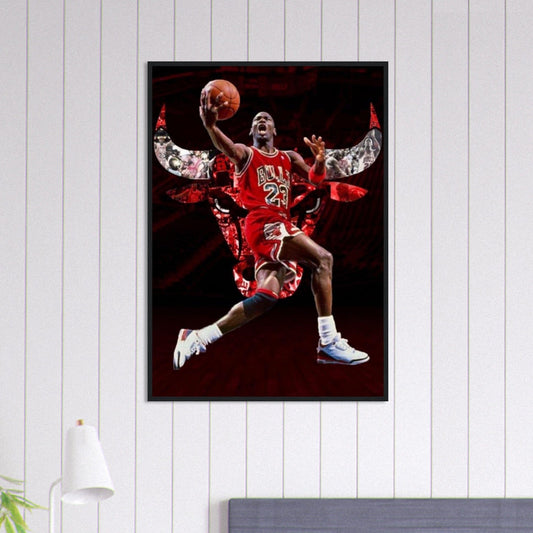Canvanation Print Material 70x100 cm / 28x40″ Tableau Basket Mickael Jordan Bull 23