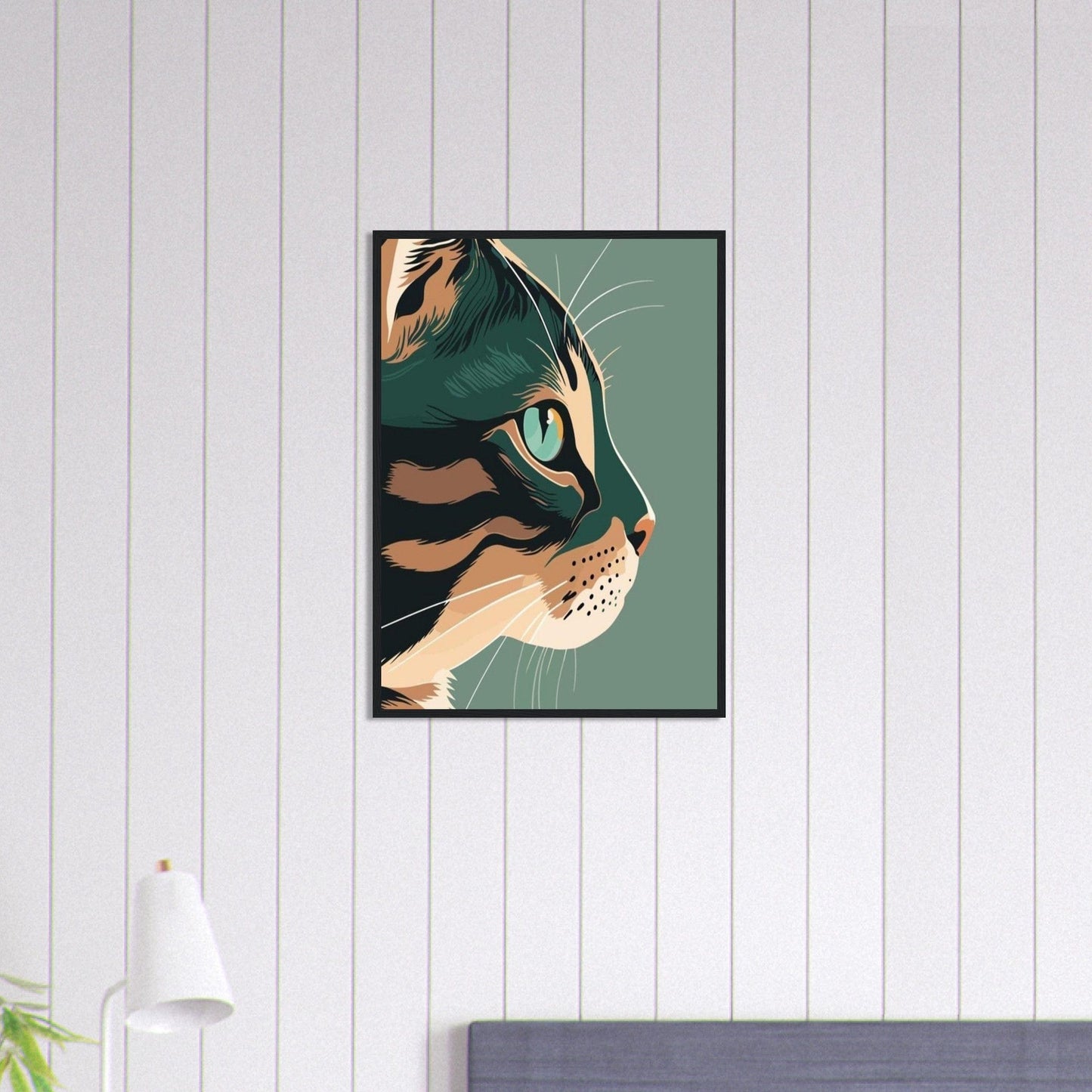 Canvanation Print Material 50x70 cm / 20x28″ Tableau Chat Pop Art Miaou Moderne