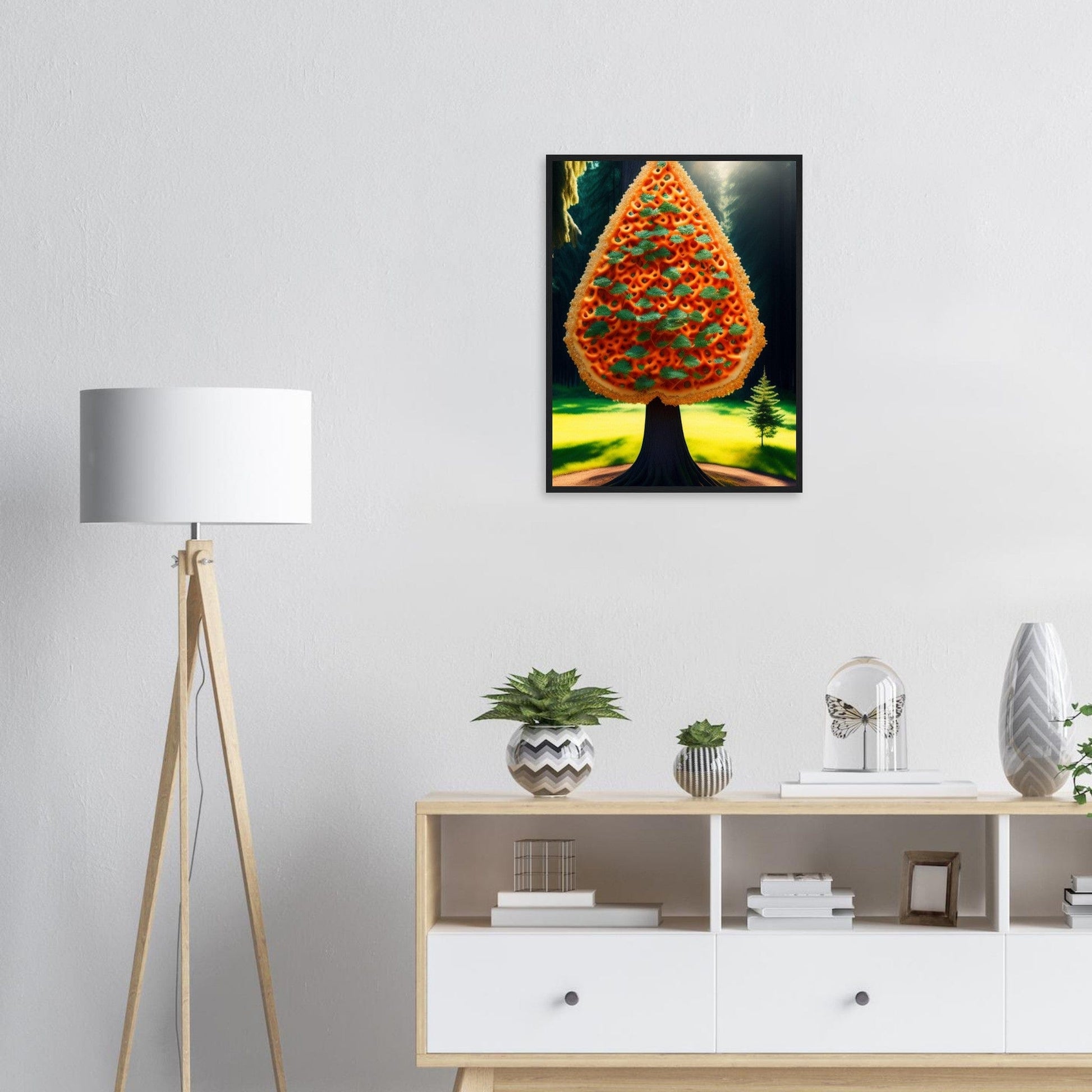 Canvanation Print Material Tableau Arbre De Vie Rouge