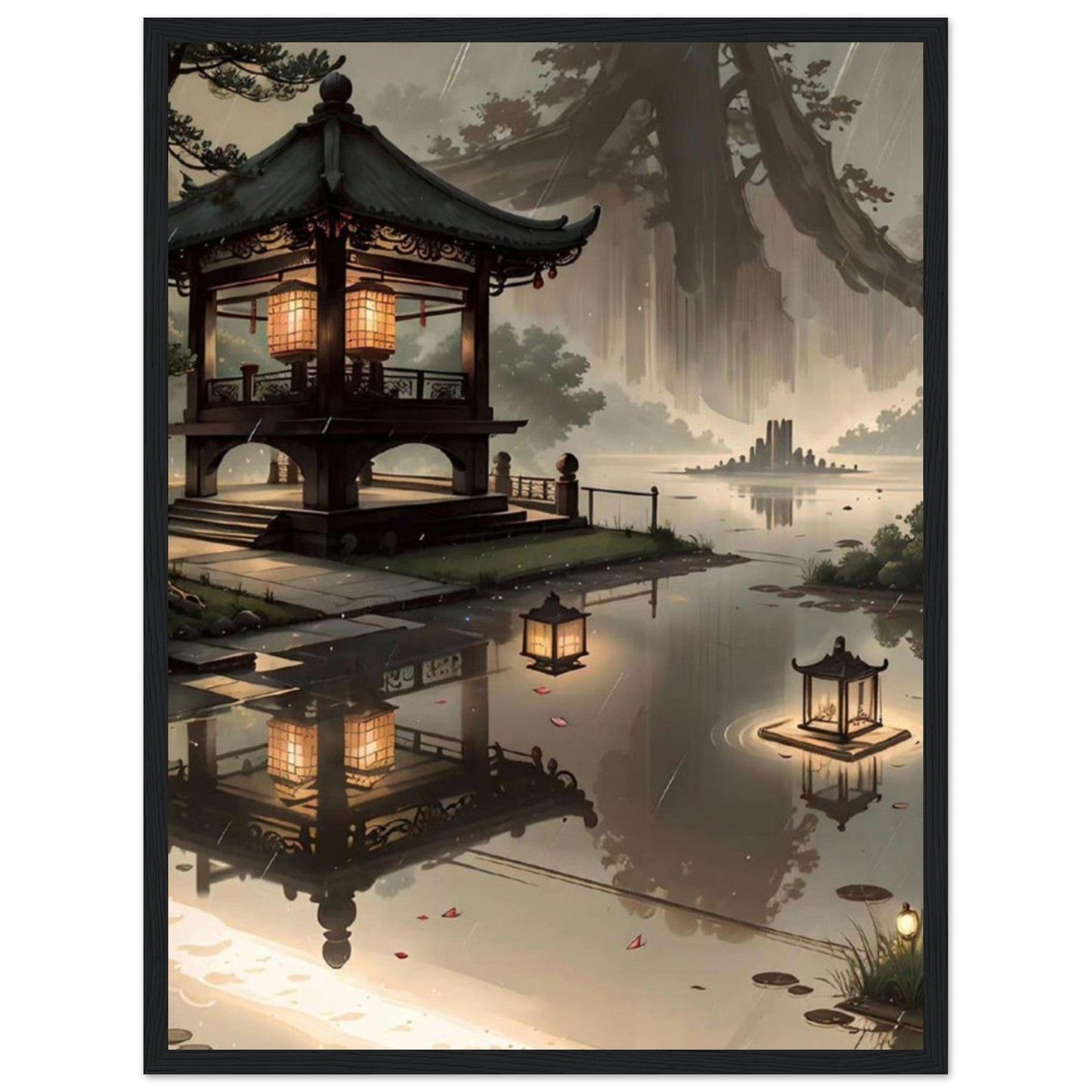 Canvanation Print Material Tableau Japon Paysage Luminaire
