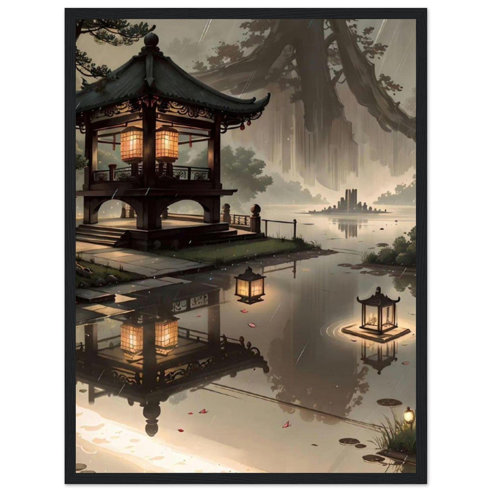 Canvanation Print Material Tableau Japon Paysage Luminaire