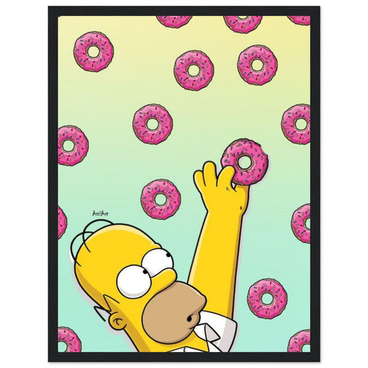 Canvanation Print Material 30x40 cm / 12x16″ / Tableau Poster Et Tableau Homer Simpson Donut