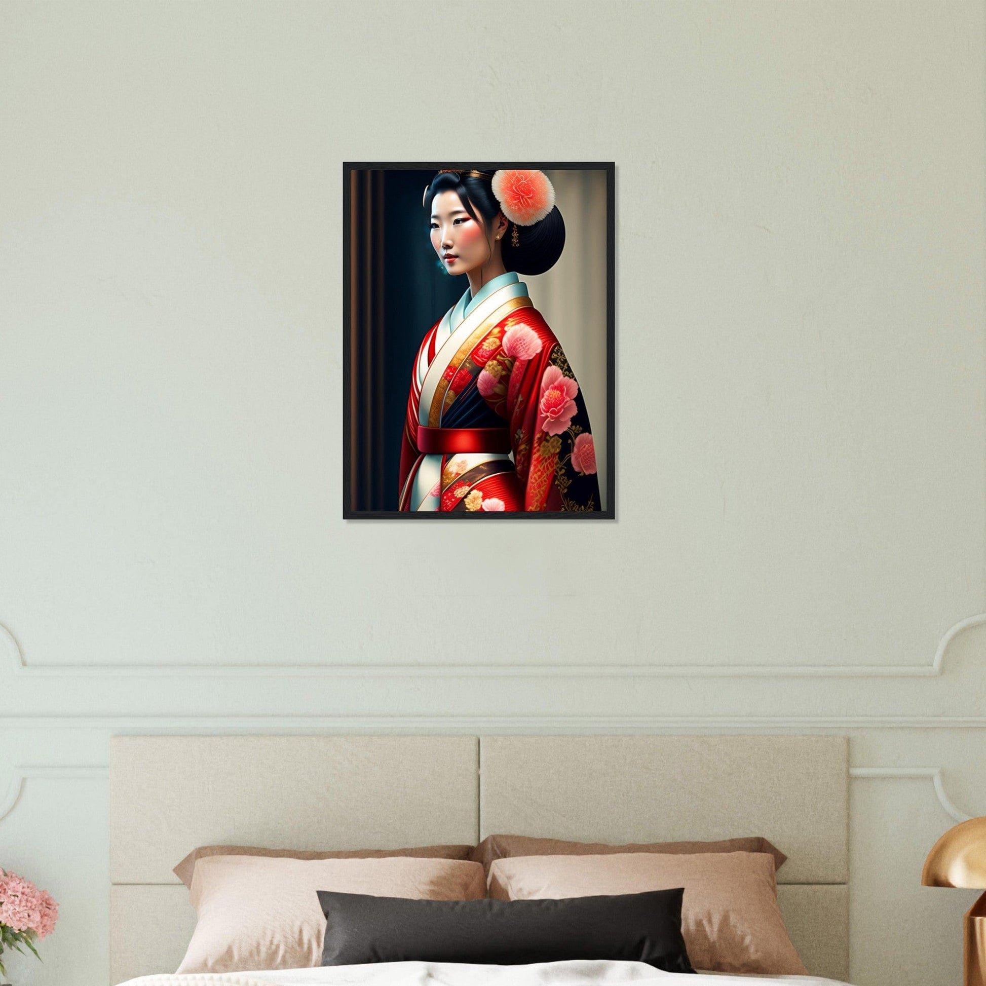 Canvanation Print Material 45x60 cm / 18x24″ Tableau Japon Geisha Femme Ancienne