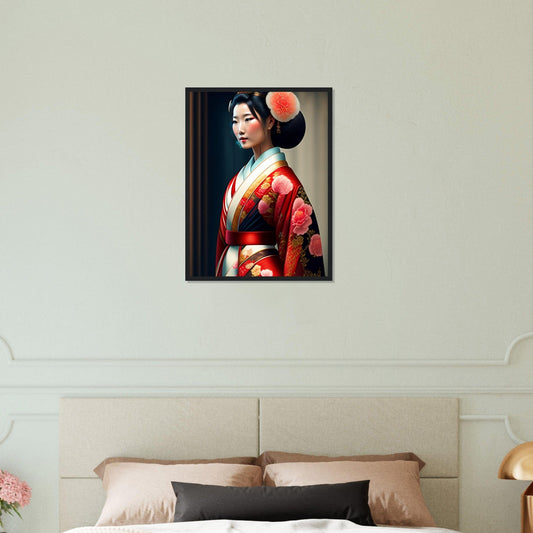 Canvanation Print Material 45x60 cm / 18x24″ Tableau Japon Geisha Femme Ancienne