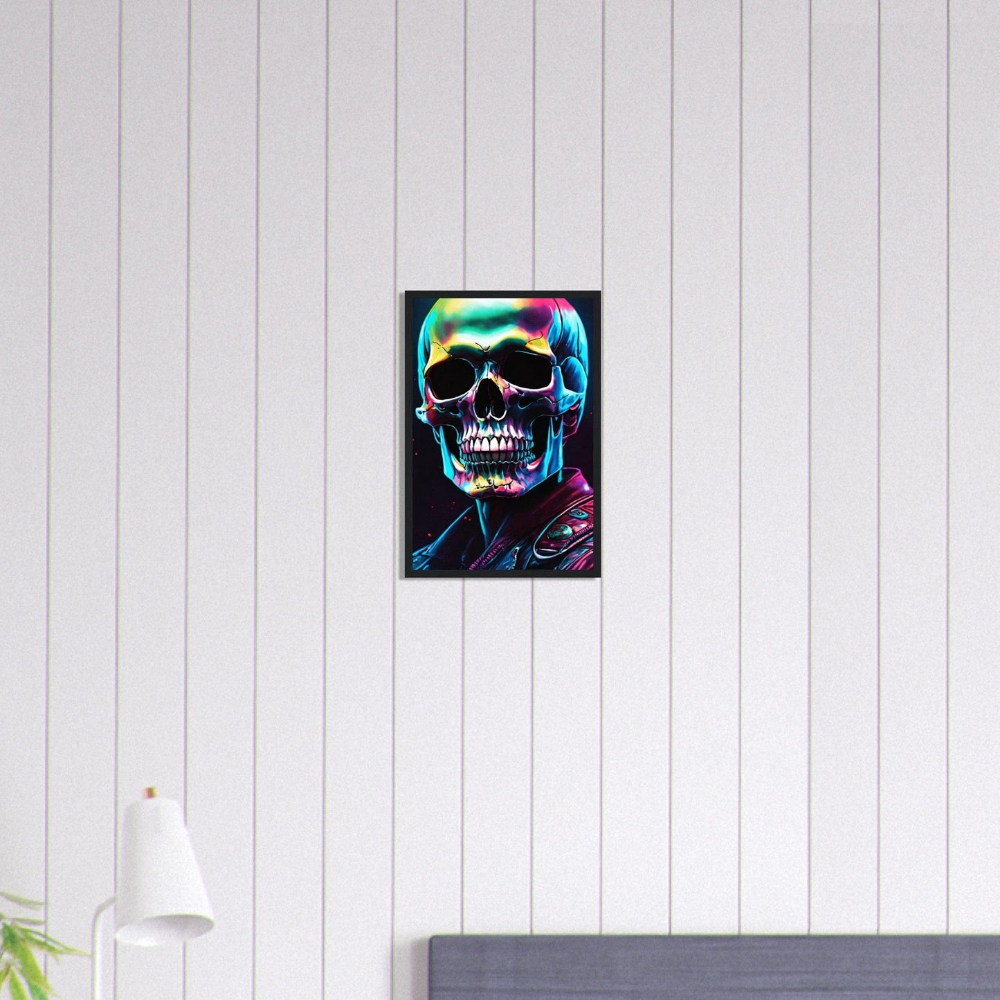 Canvanation Print Material 30x45 cm / 12x18″ Tableau Tête De Mort Biker