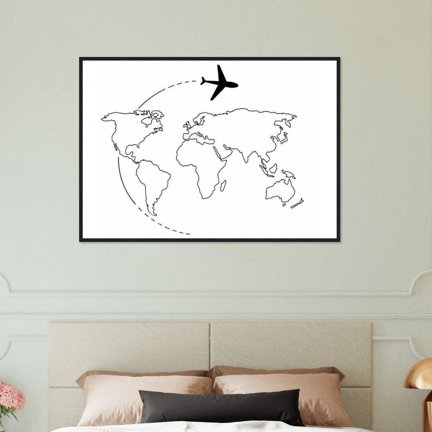 Canvanation Print Material Tableau Planisphere Du Monde - Géographie Esthétique