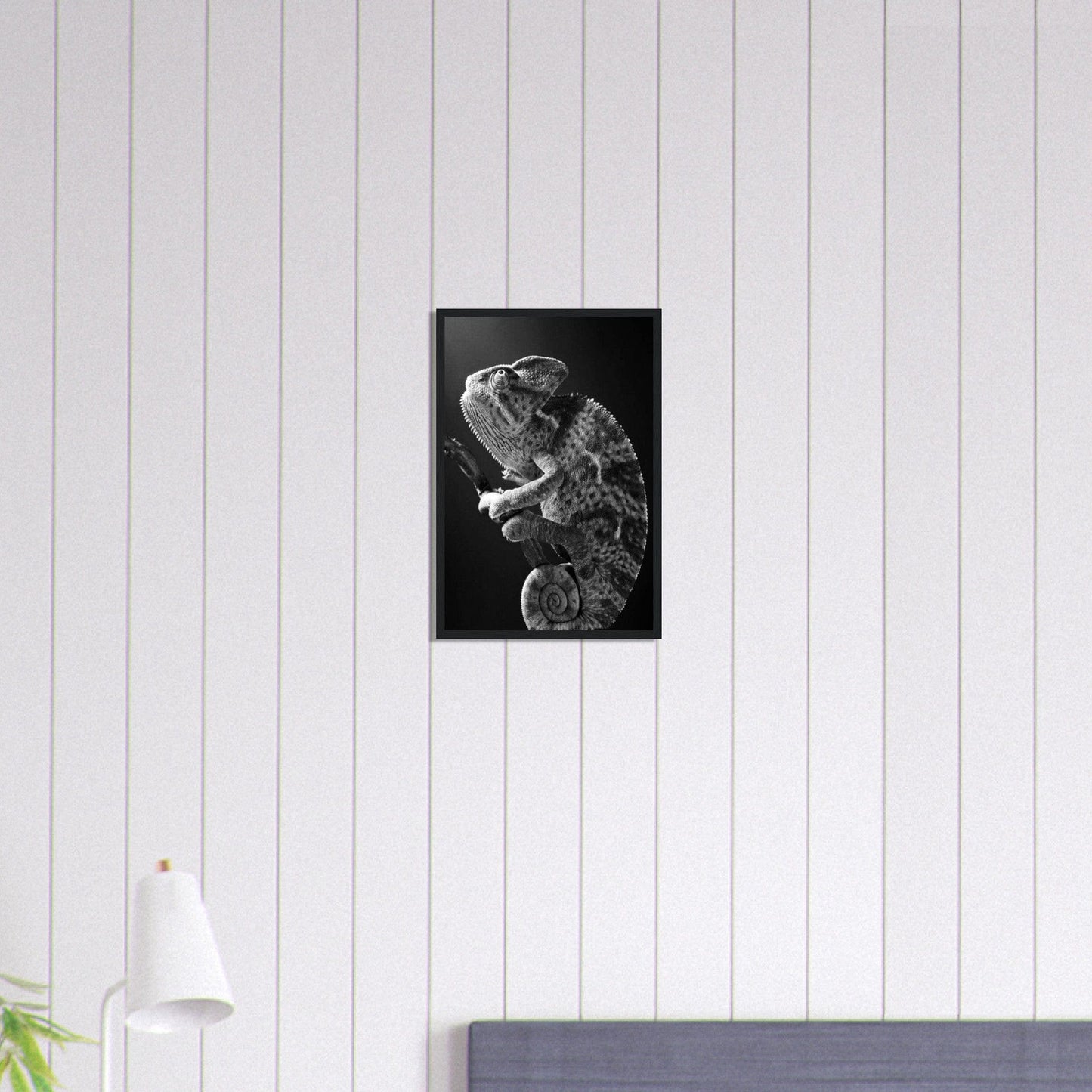Canvanation Print Material 30x45 cm / 12x18″ Tableau Photo Noir Et Blanc-Animaux-Caméléon