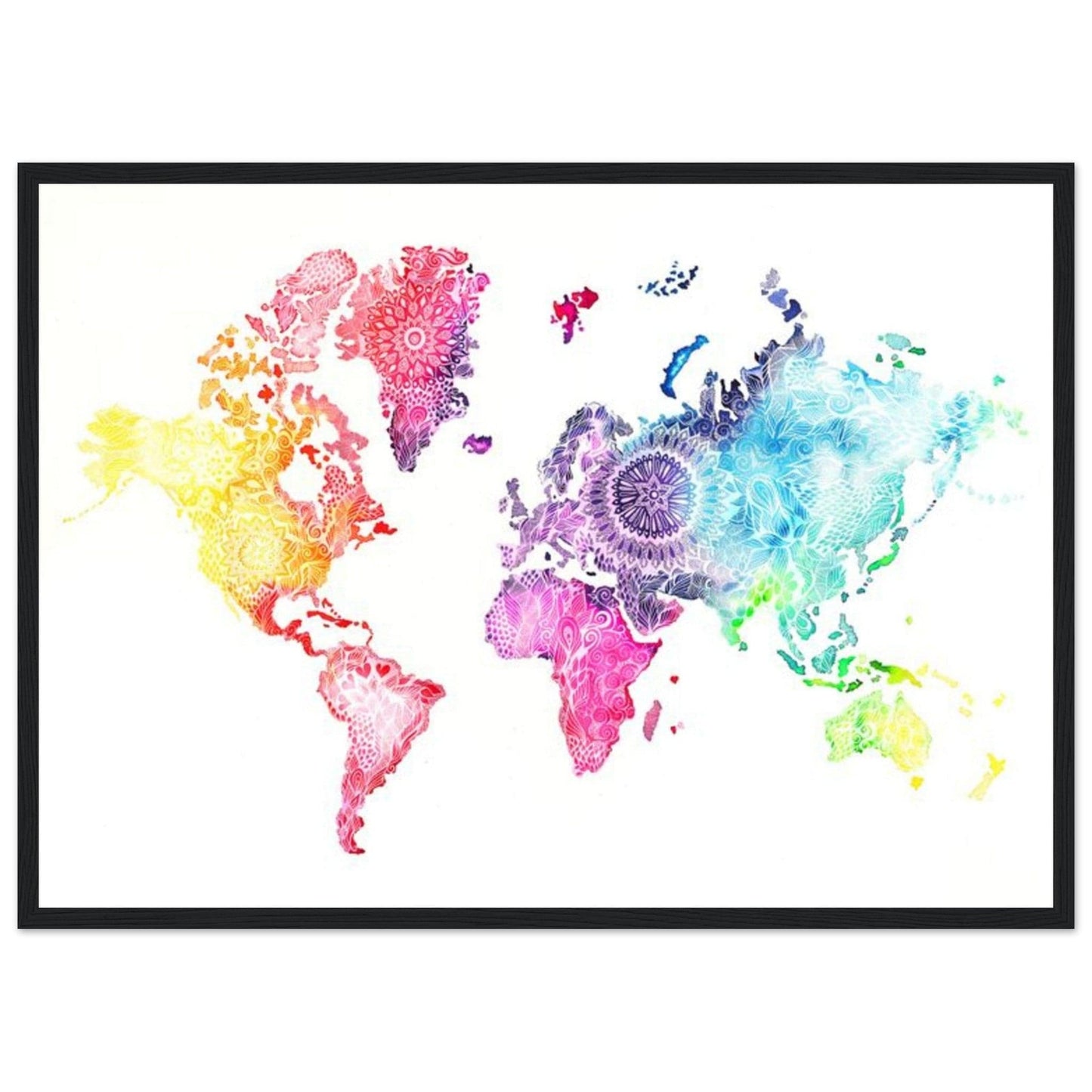 Canvanation Print Material 50x70 cm / 20x28″ Tableau Carte Du Monde Madras
