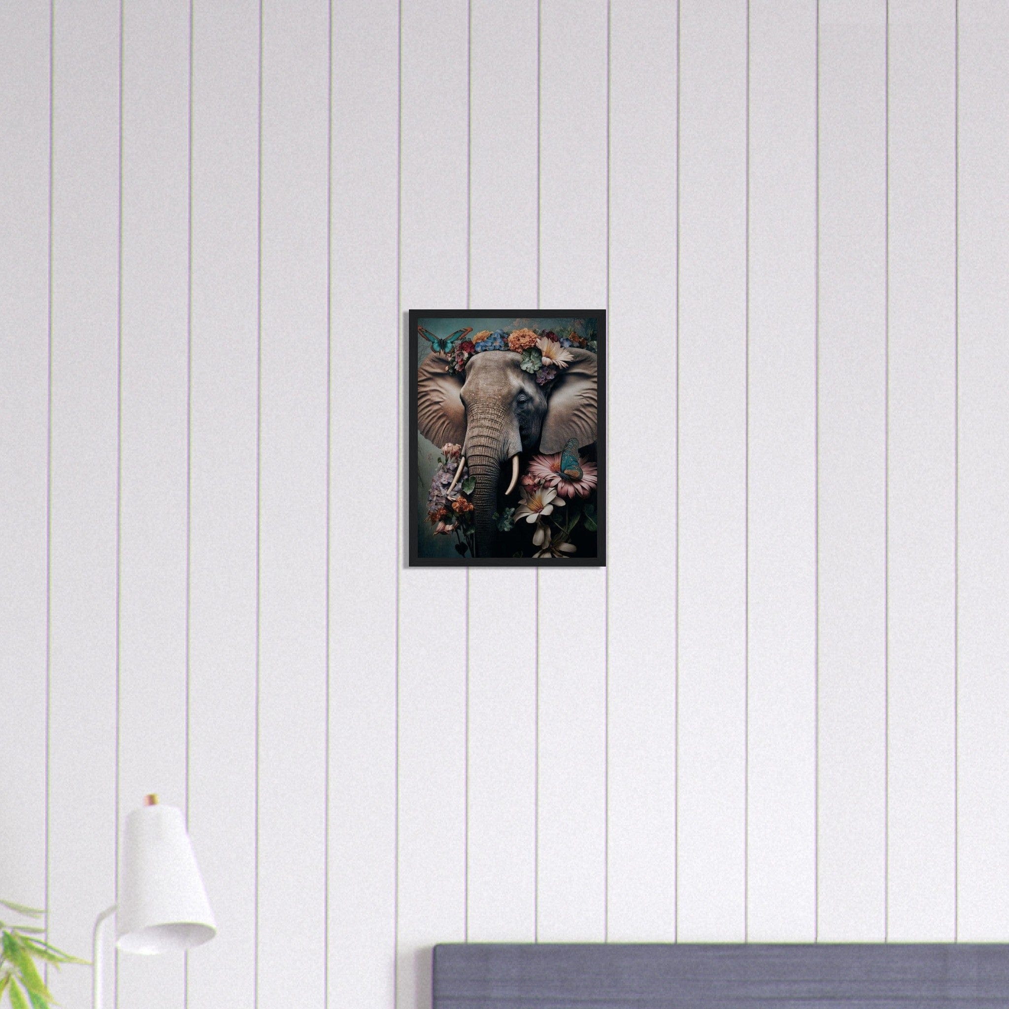 Canvanation Print Material 30x40 cm / 12x16″ Tableau Elephant Silhouette Imposante