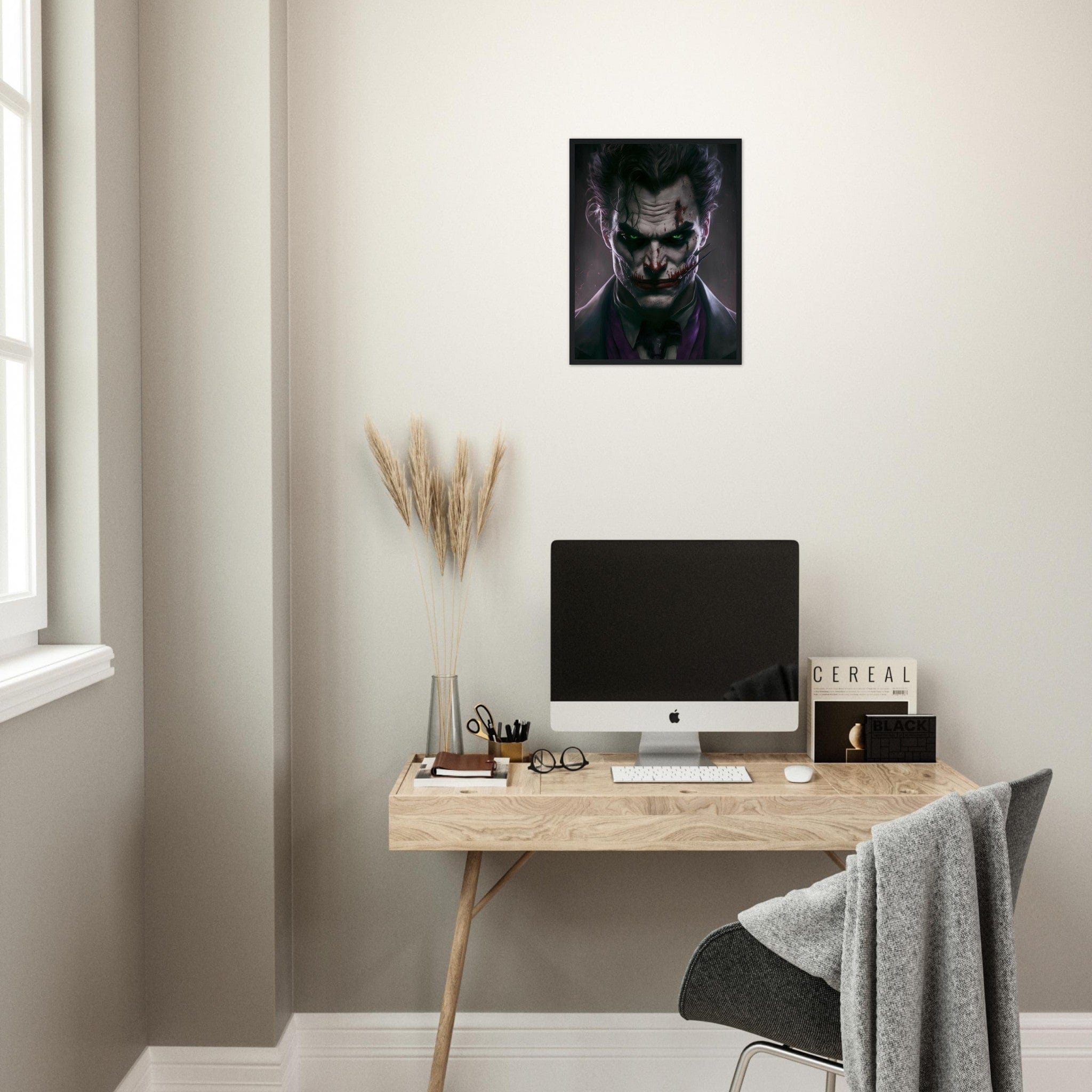Canvanation Print Material Tableau Joker Noir Et Blanc