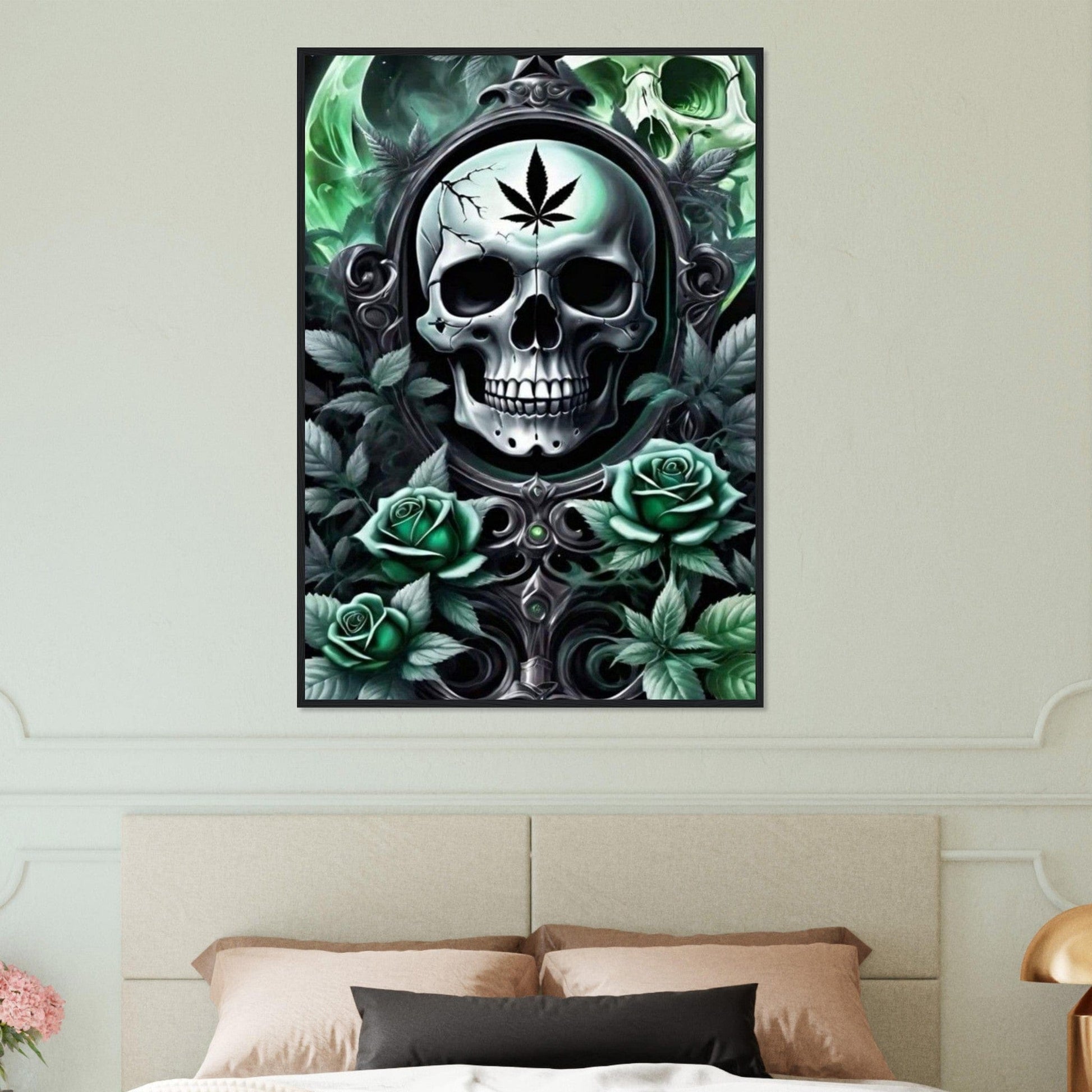 Canvanation Print Material Tableau Tête De Mort Navy
