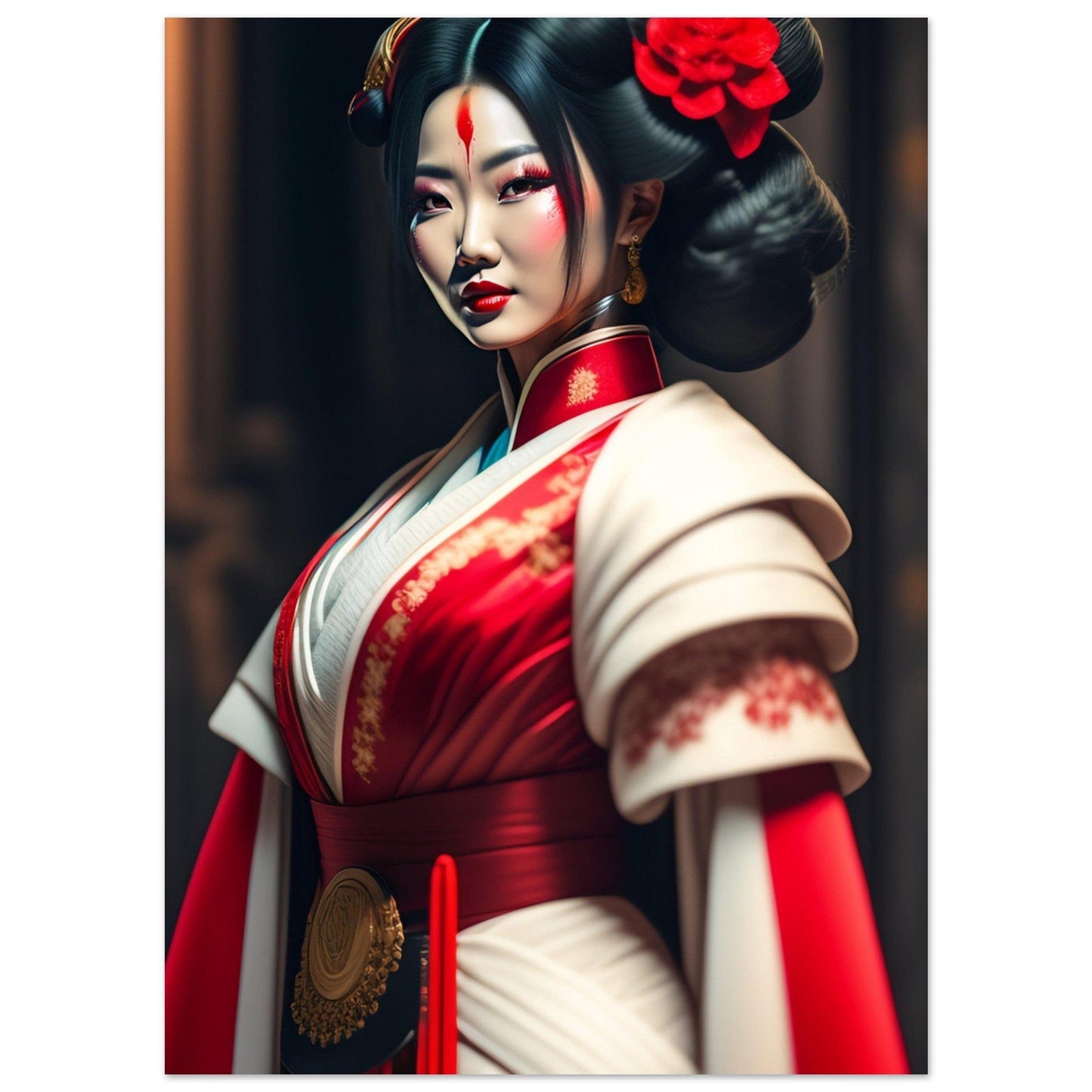 Canvanation Print Material 13x18 cm / 5x7″ Poster Japon Geisha Femme Ancienne