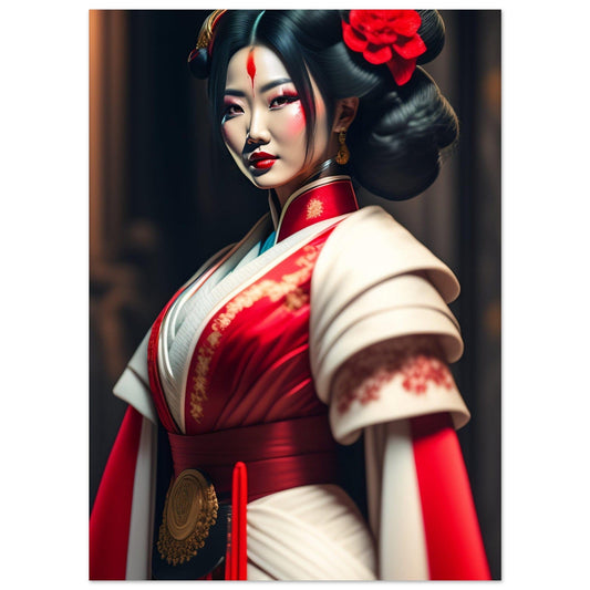 Canvanation Print Material 13x18 cm / 5x7″ Poster Japon Geisha Femme Ancienne