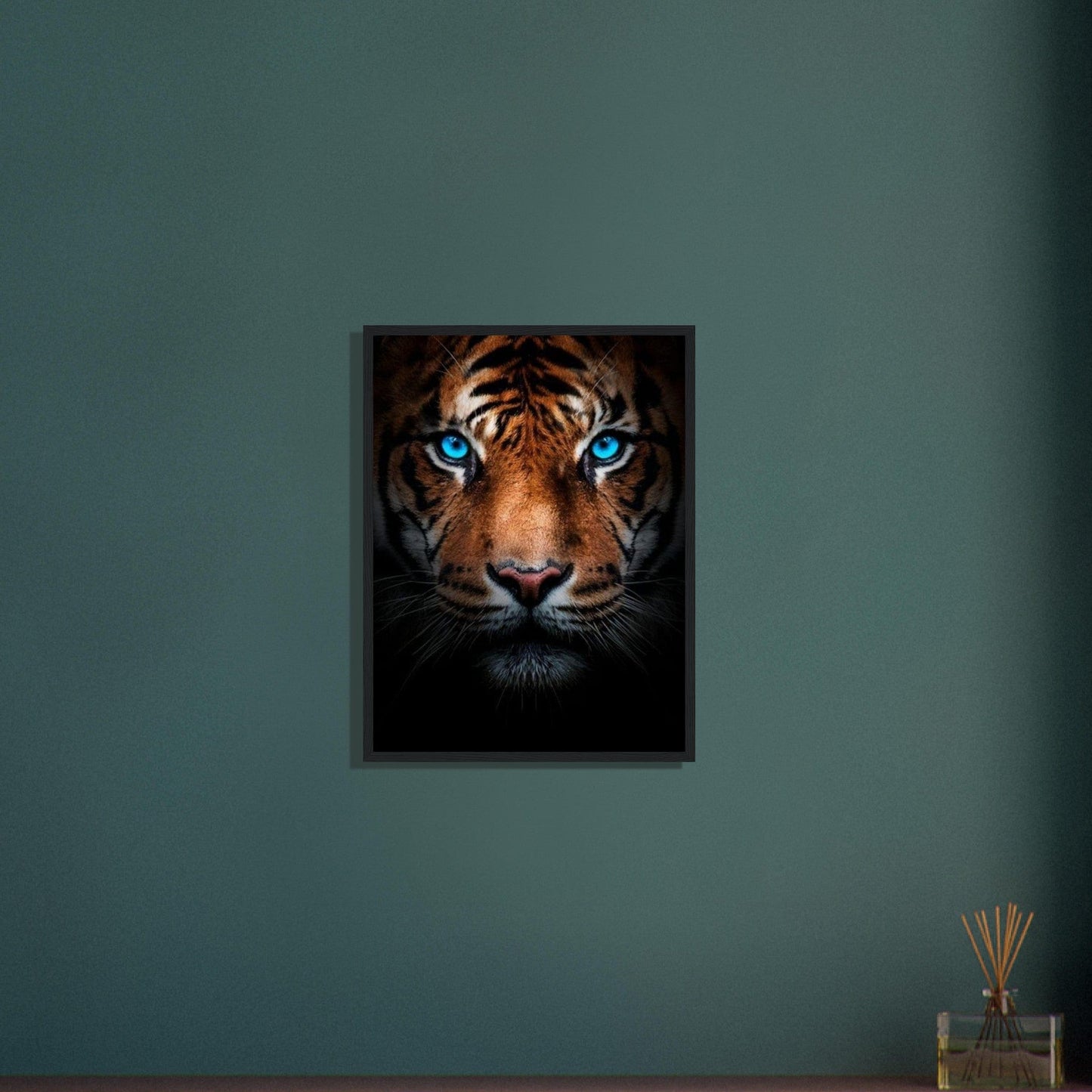 Canvanation Print Material Tableau Tigre Yeux Bleu