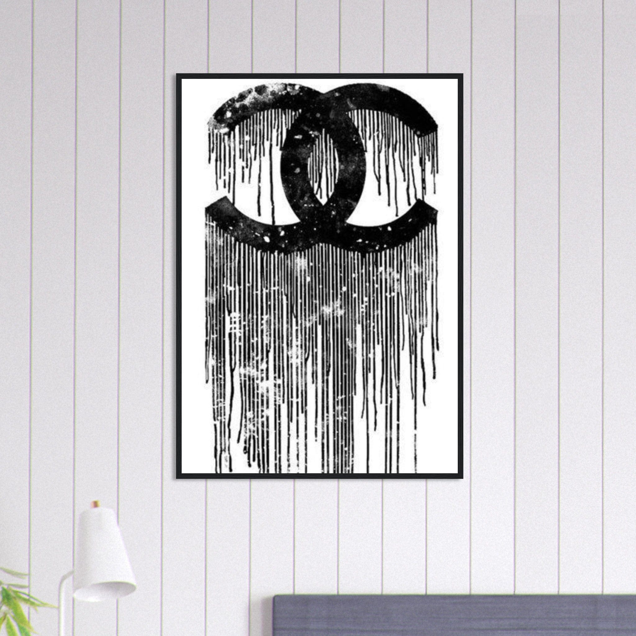 Canvanation Print Material 70x100 cm / 28x40″ Tableau Pop Art Luxe Chanel Noir
