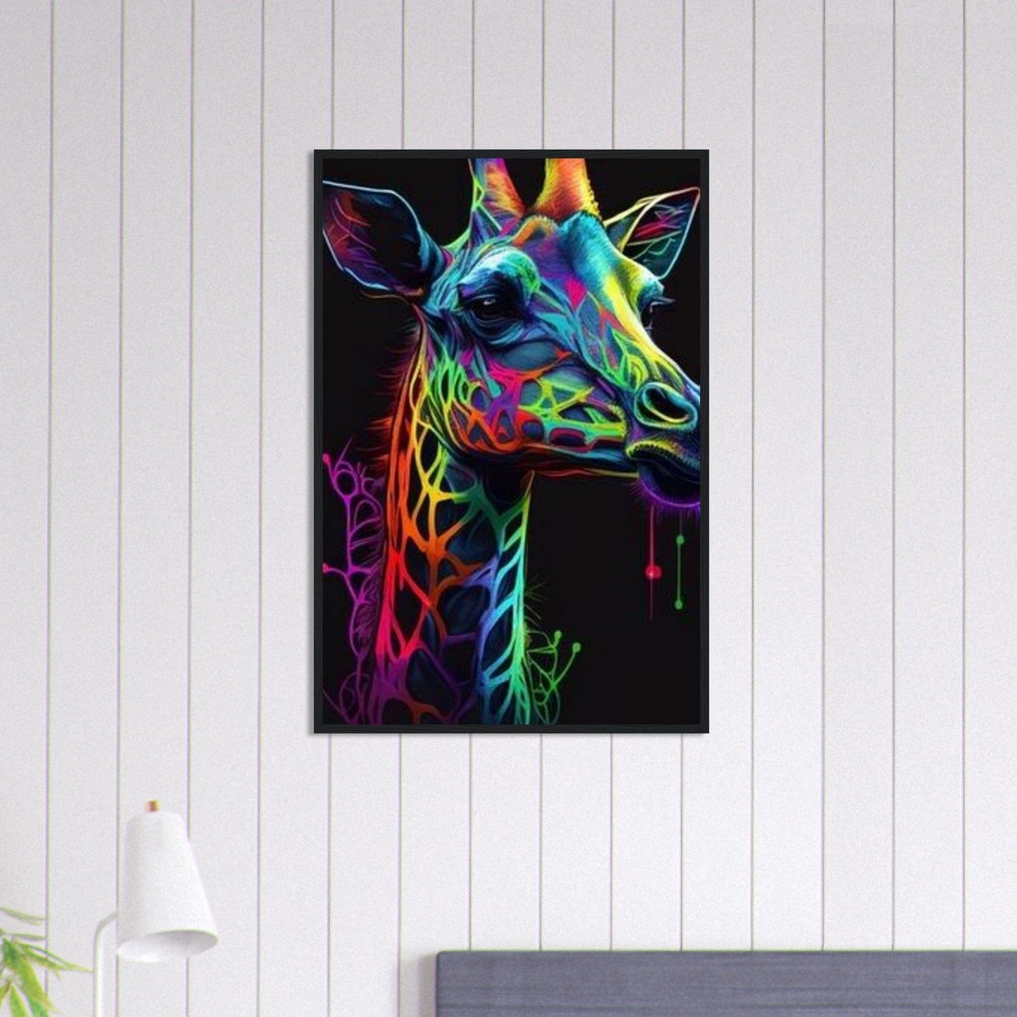 Canvanation Print Material 60x90 cm / 24x36″ Tableau Girafe Multicolore