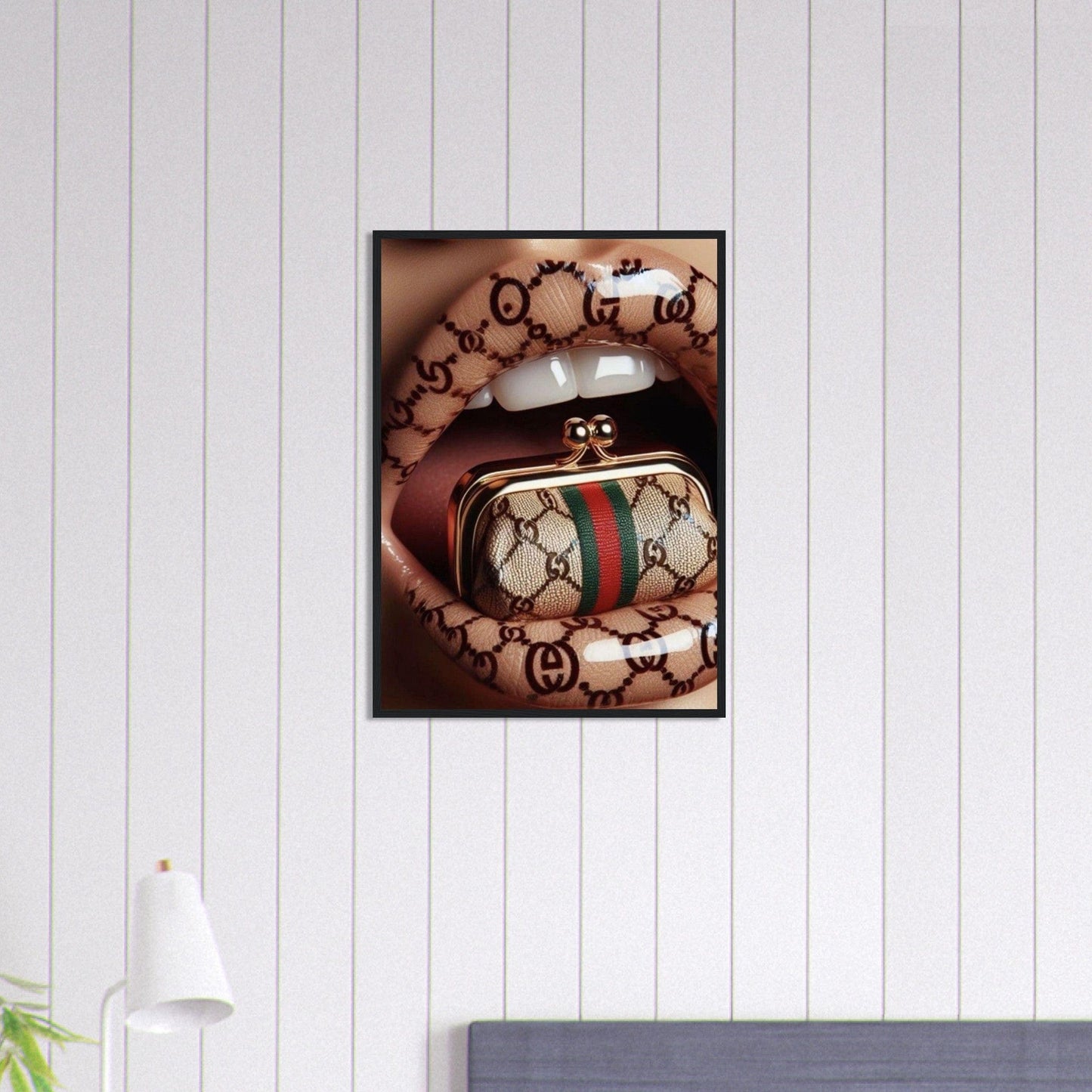 Canvanation Print Material 50x70 cm / 20x28″ Tableau Levres Sac Gucci