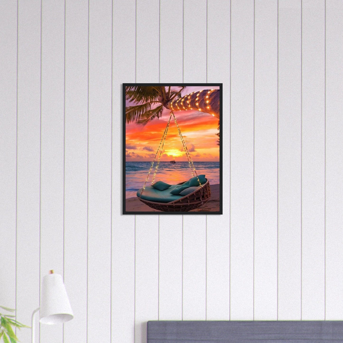 Gelato Print Material Peinture Coucher De Soleil Mer