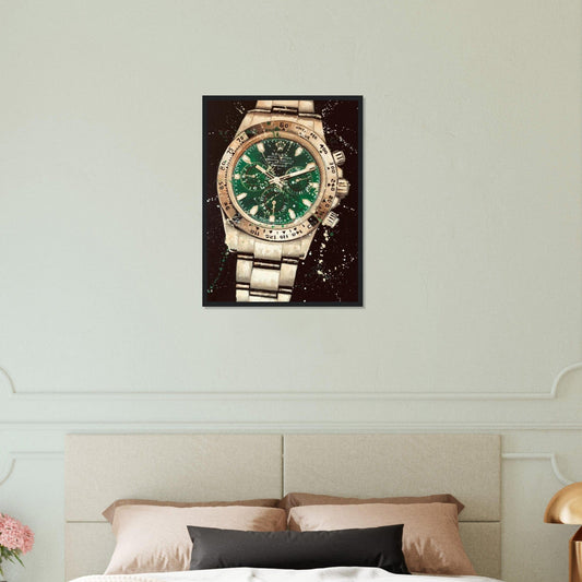 Canvanation Print Material 45x60 cm / 18x24″ Tableau Marque De Luxe Rolex Green