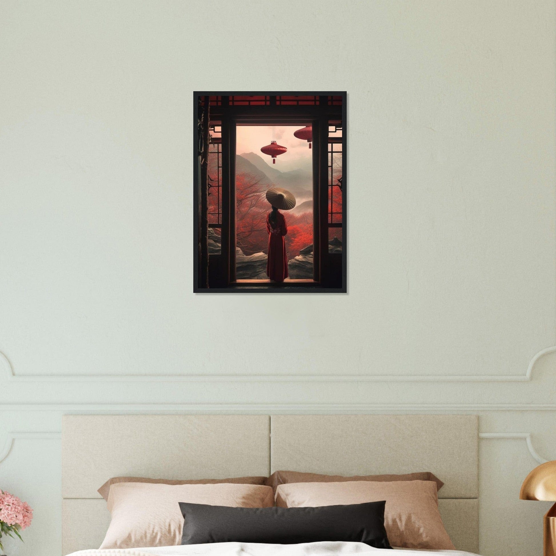 Canvanation Print Material 45x60 cm / 18x24″ Tableau Japon Fleur De Cerisier Geisha