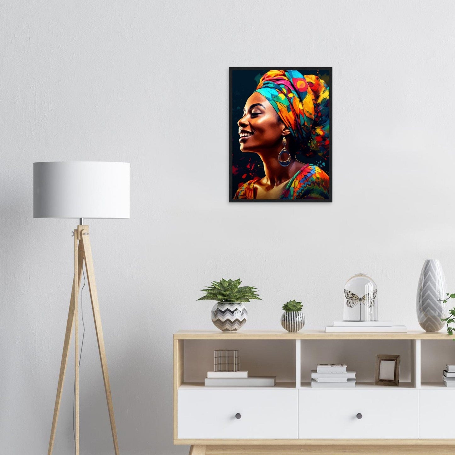 Canvanation Print Material Portrait Africaine Peinture Sourire