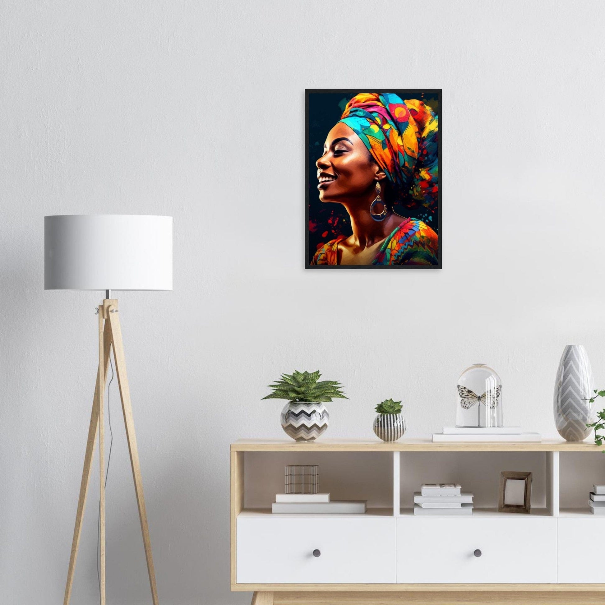 Canvanation Print Material Portrait Africaine Peinture Sourire