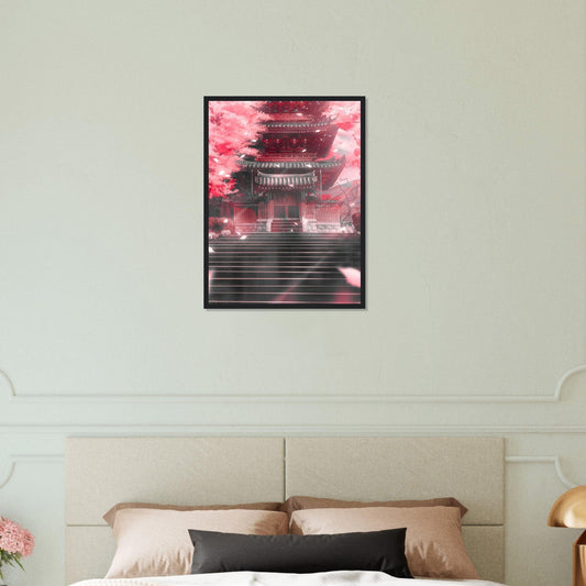 Canvanation Print Material 45x60 cm / 18x24″ Tableau Fleur Cerisier Maison Japon