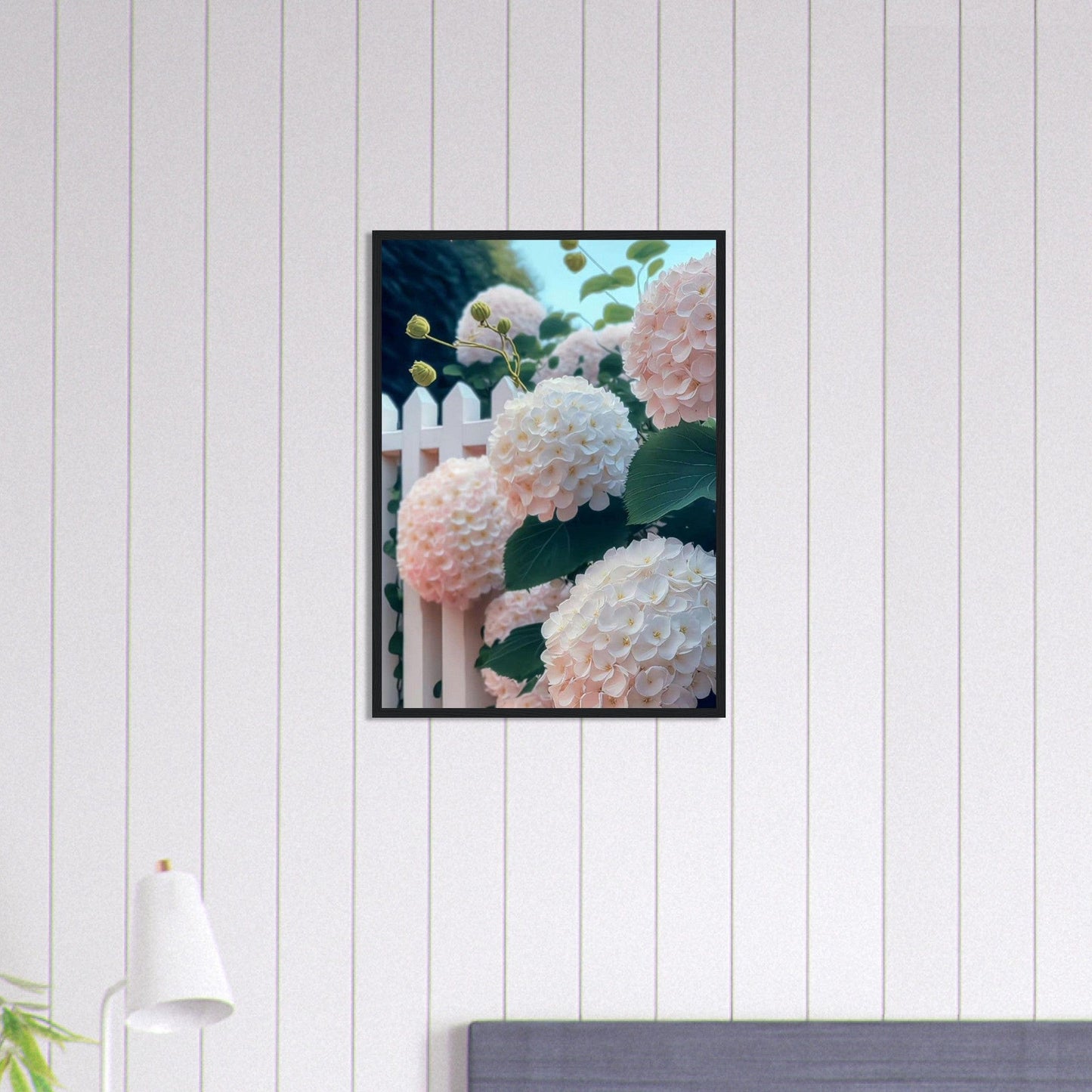 Canvanation Print Material 50x70 cm / 20x28″ Tableau Floral Blanc