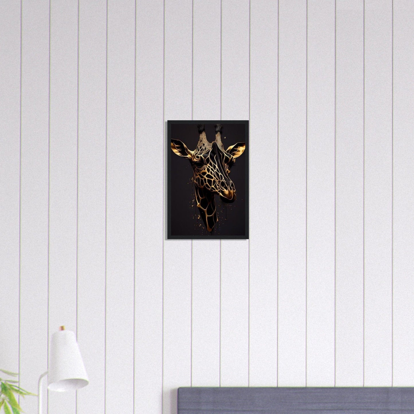Canvanation Print Material 30x45 cm / 12x18″ Tableau Girafe Savane Or
