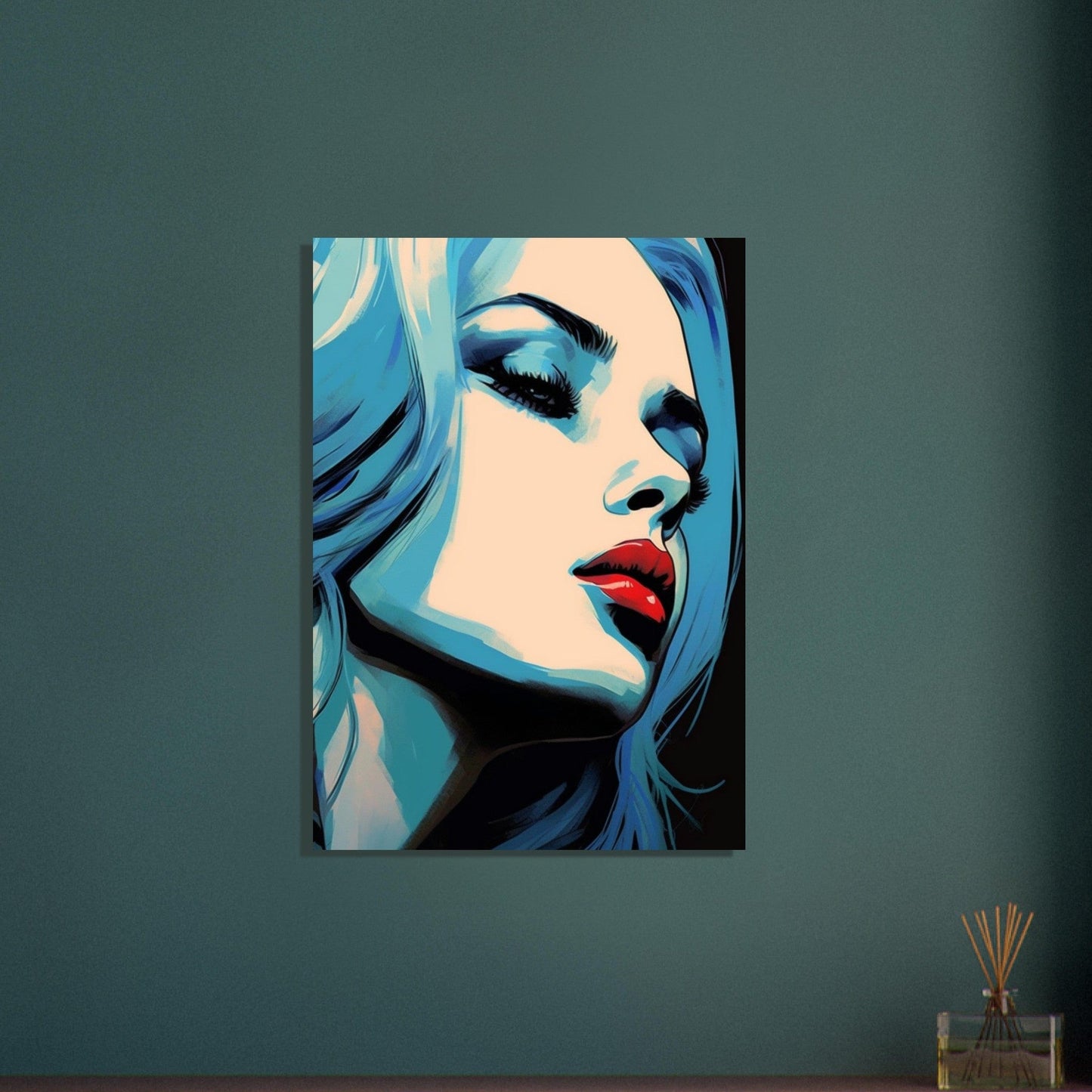 Gelato Print Material Portrait De Femme Peinture