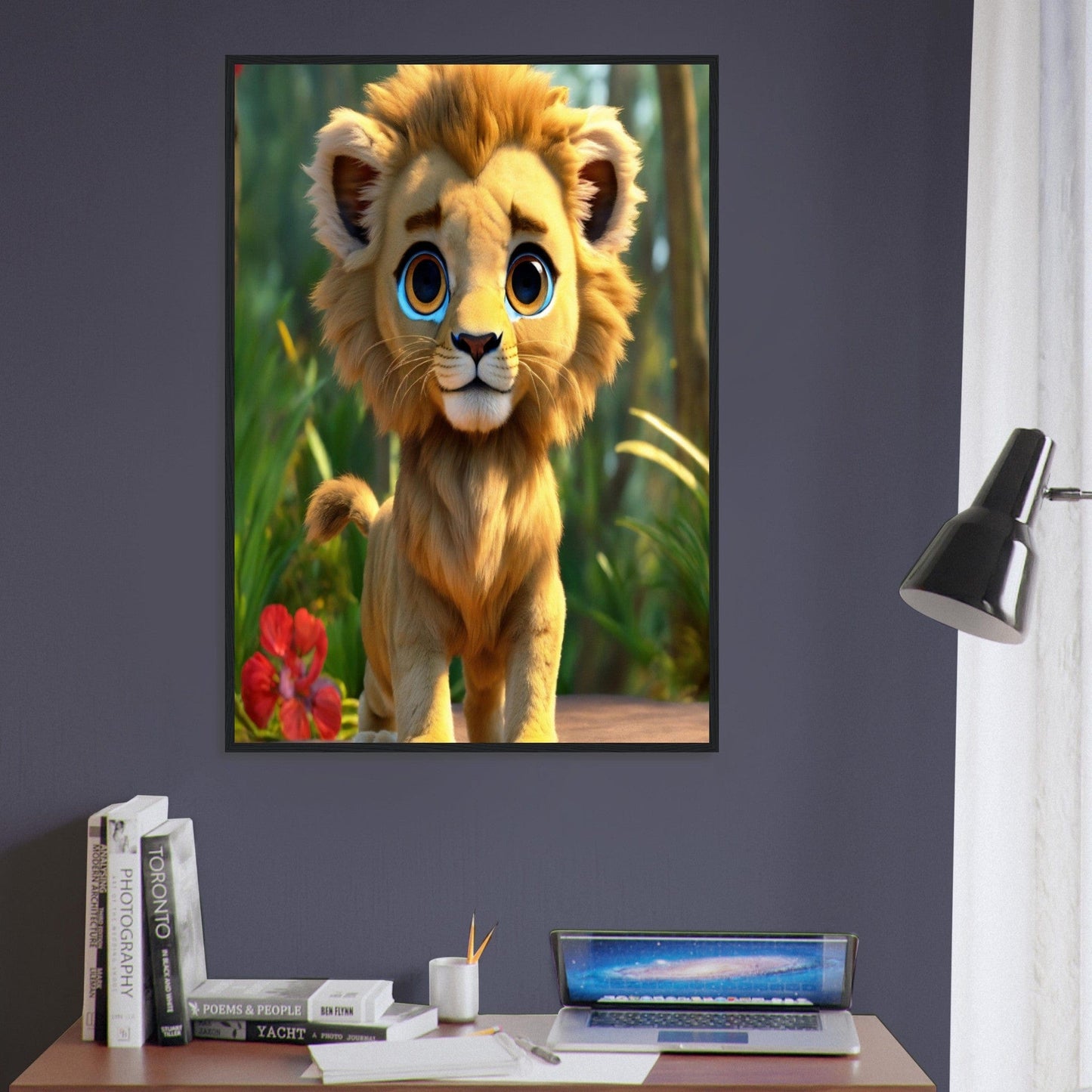 Canvanation Print Material Tableau Lionceau Jeux Sauvages