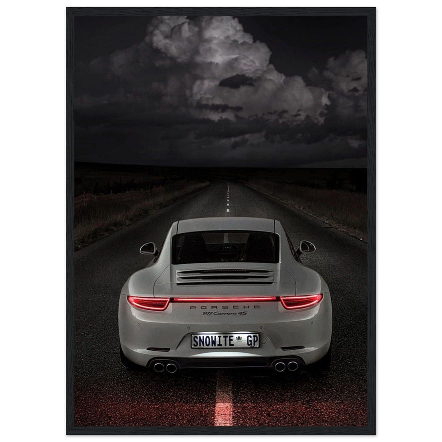 Gelato Print Material 50x70 cm / 20x28″ Tableau Porsche Blanc