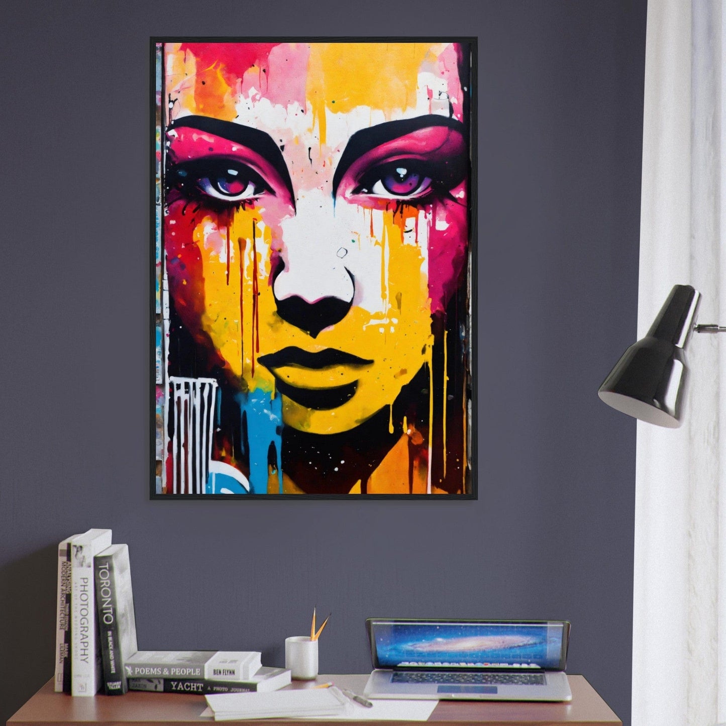 Canvanation Print Material Tableau Street Art Peinture Femme Jaune