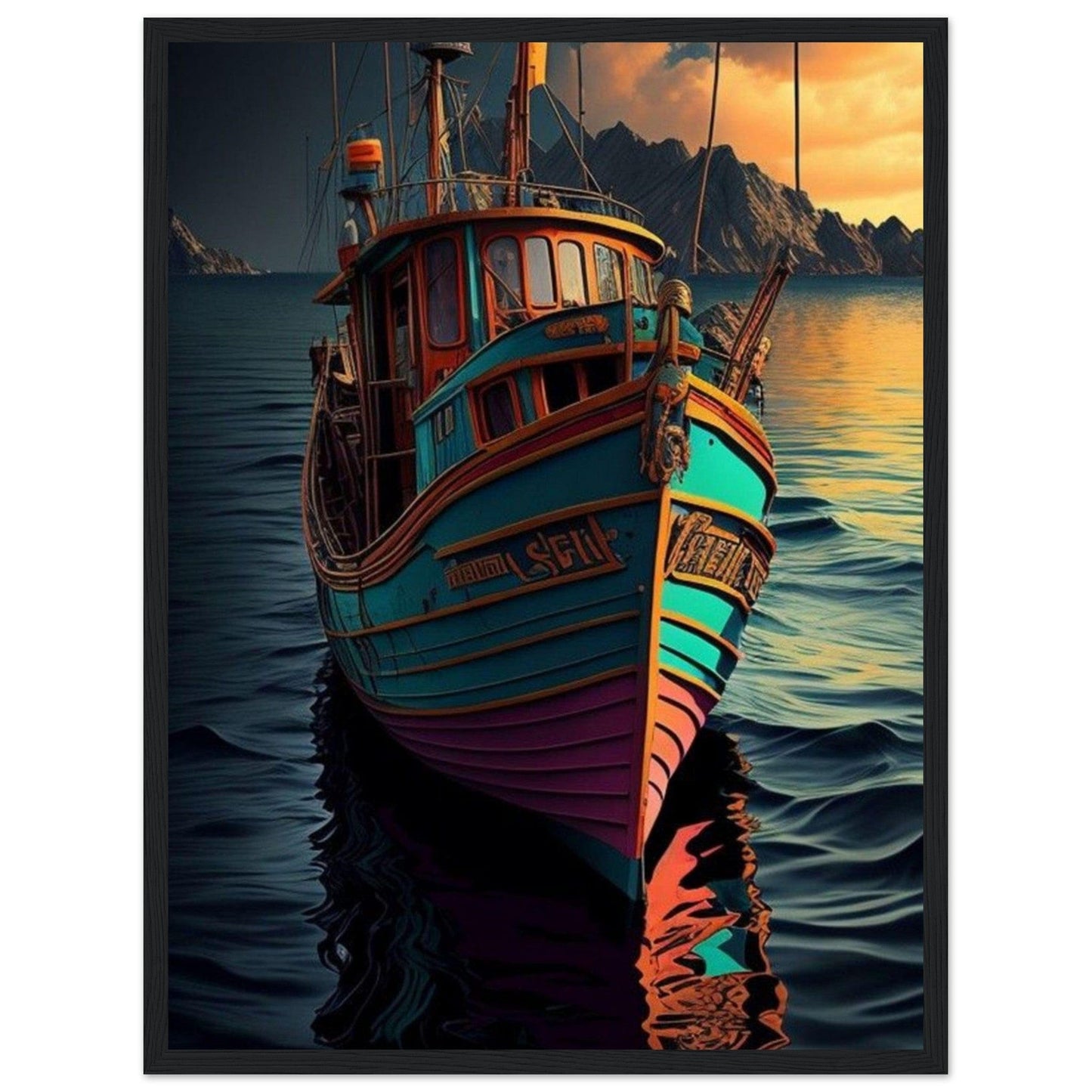 Gelato Print Material 45x60 cm / 18x24″ Tableau Mer Bateau