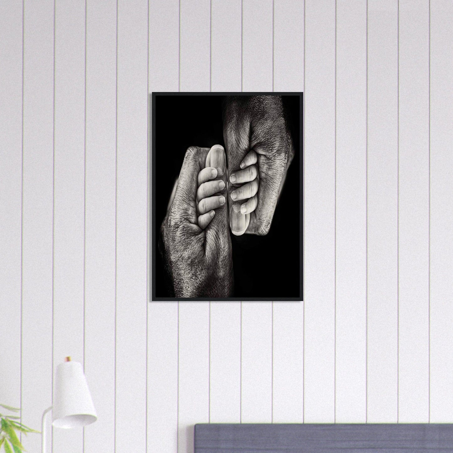 Canvanation Print Material 50x70 cm / 20x28″ Tableau Photo Noir Et Blanc-Couple