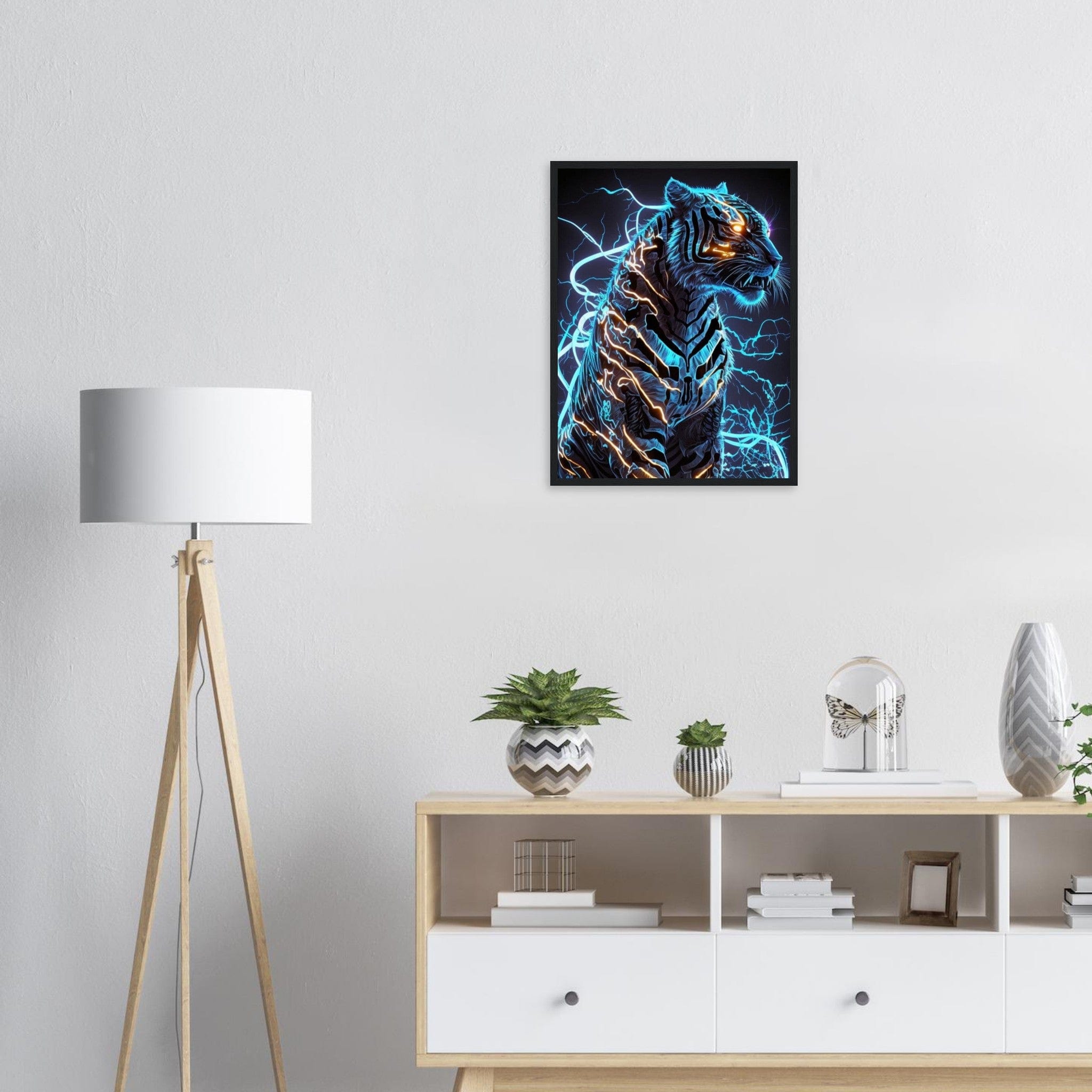 Canvanation Print Material Tableau Tigre Multicolore