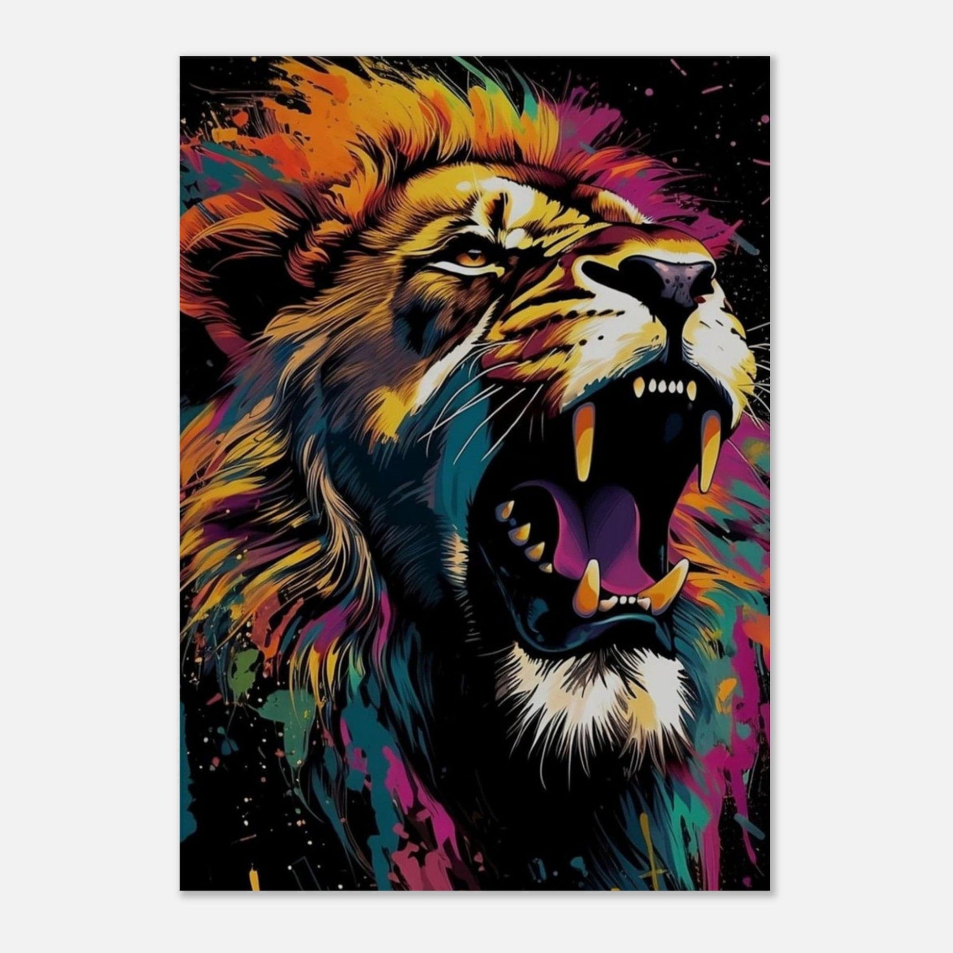 Canvanation Print Material Poster Lion Pop Art Multicolore