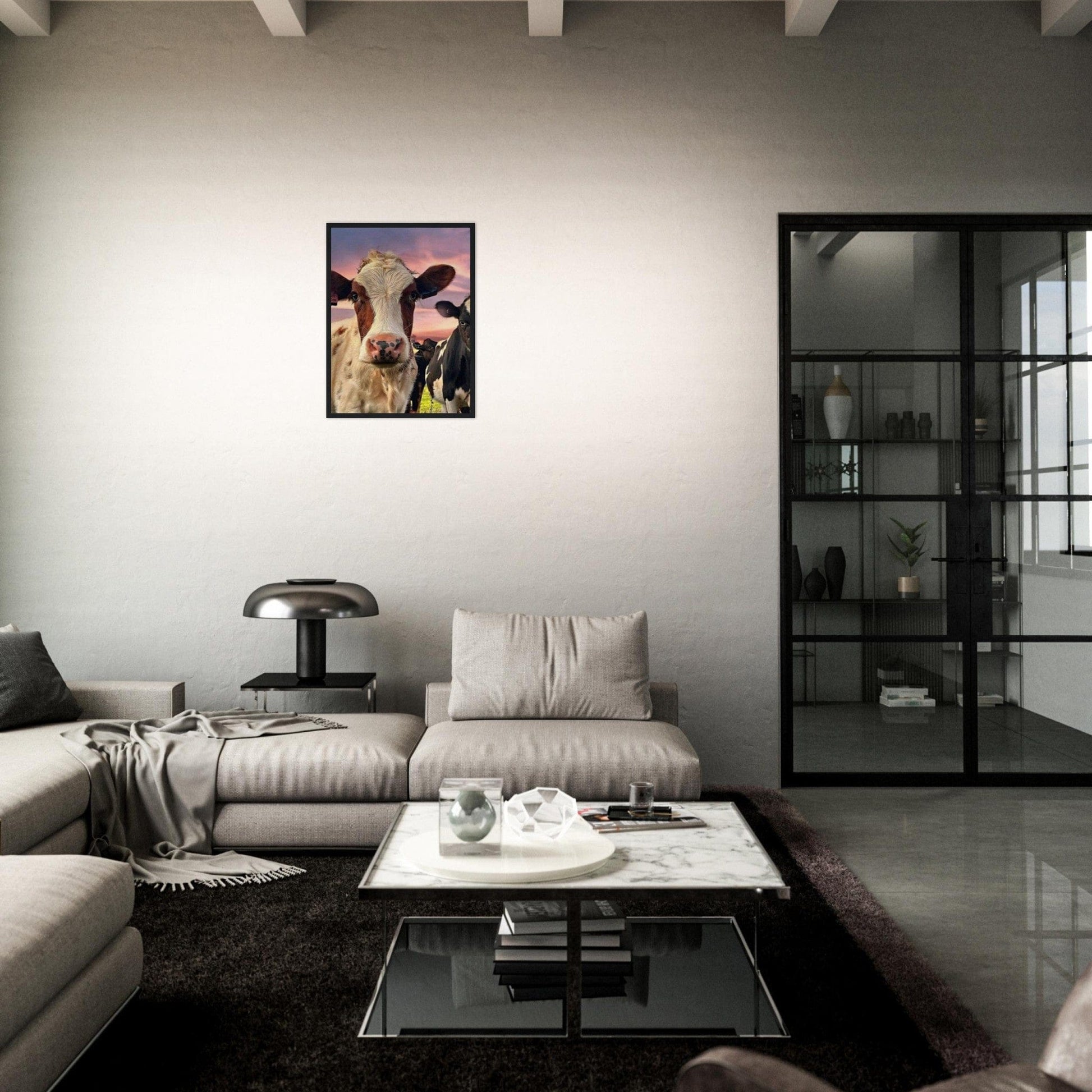 Canvanation Print Material Tableau Vache Dans La Prairie