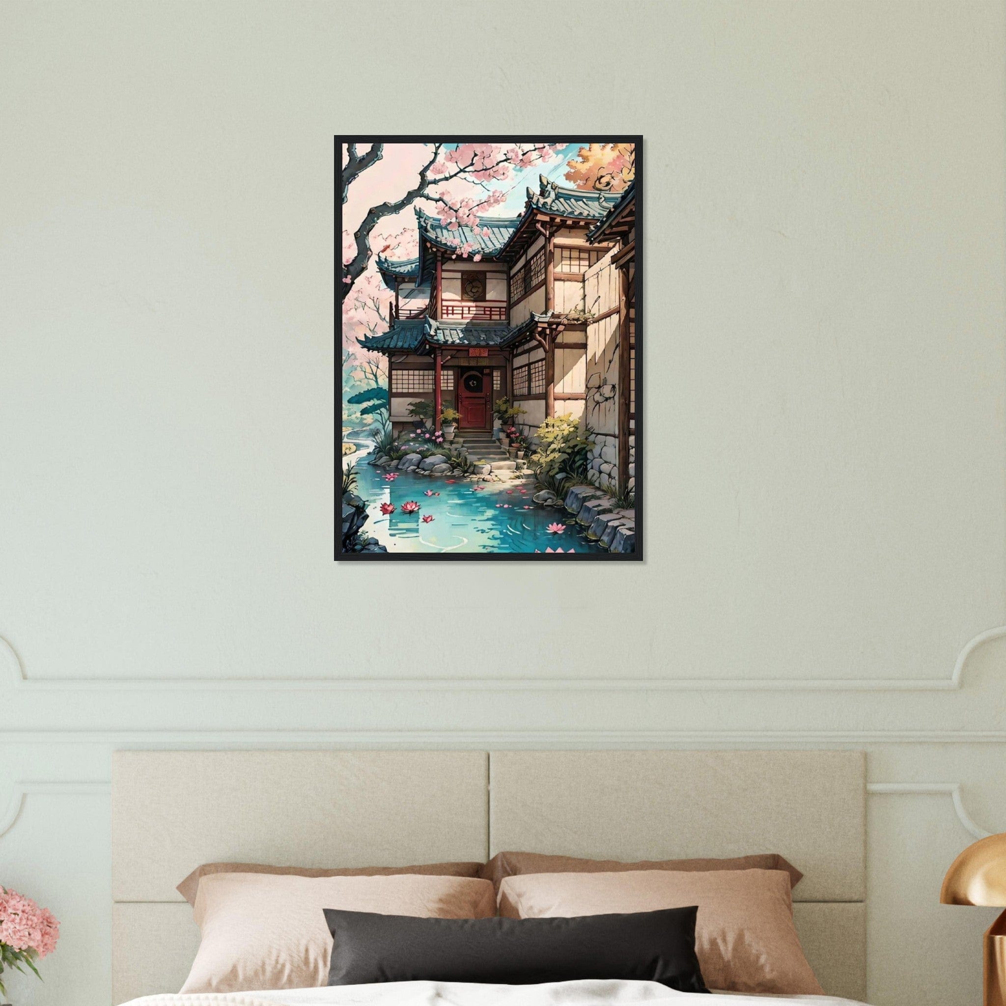 Canvanation Print Material 50x70 cm / 20x28″ Tableau Japon Paysage Maison