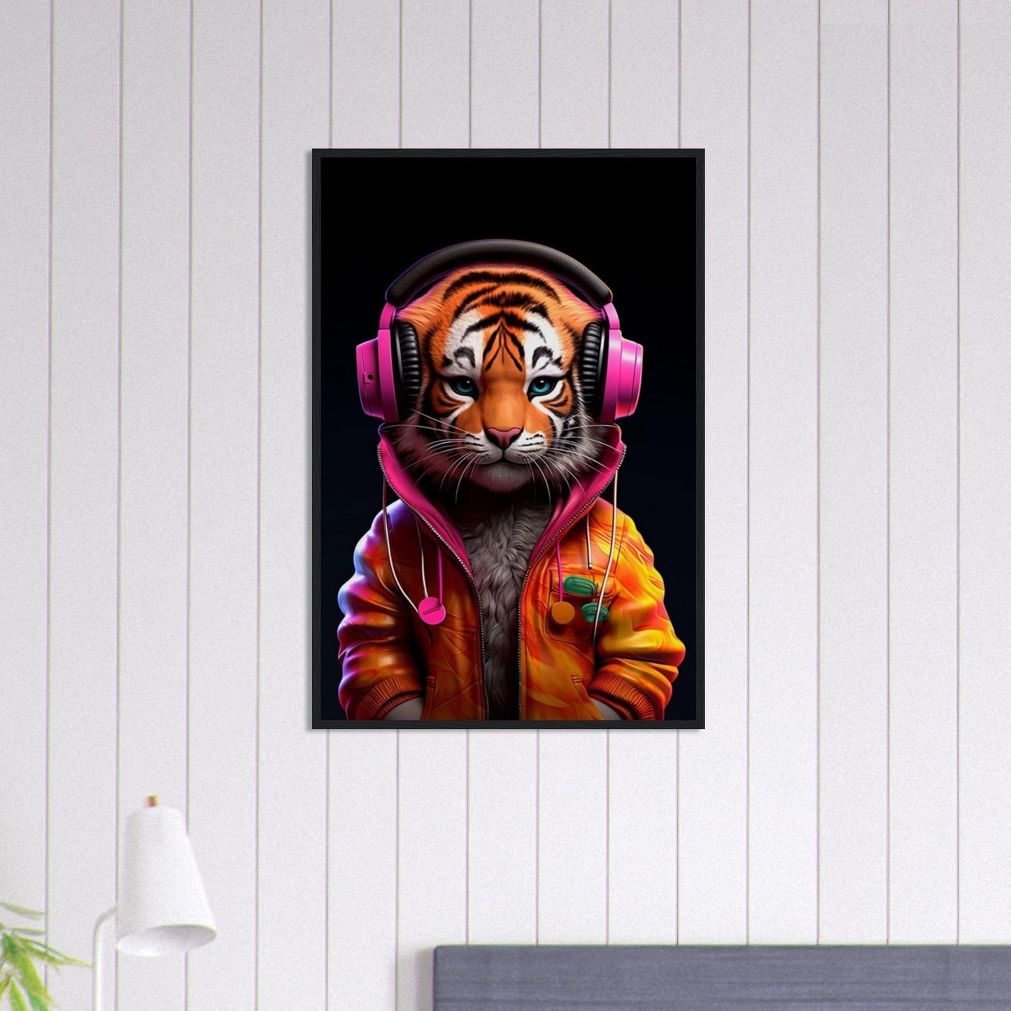 Canvanation Print Material 60x90 cm / 24x36″ Tableau Jeune Tigre Personnifié