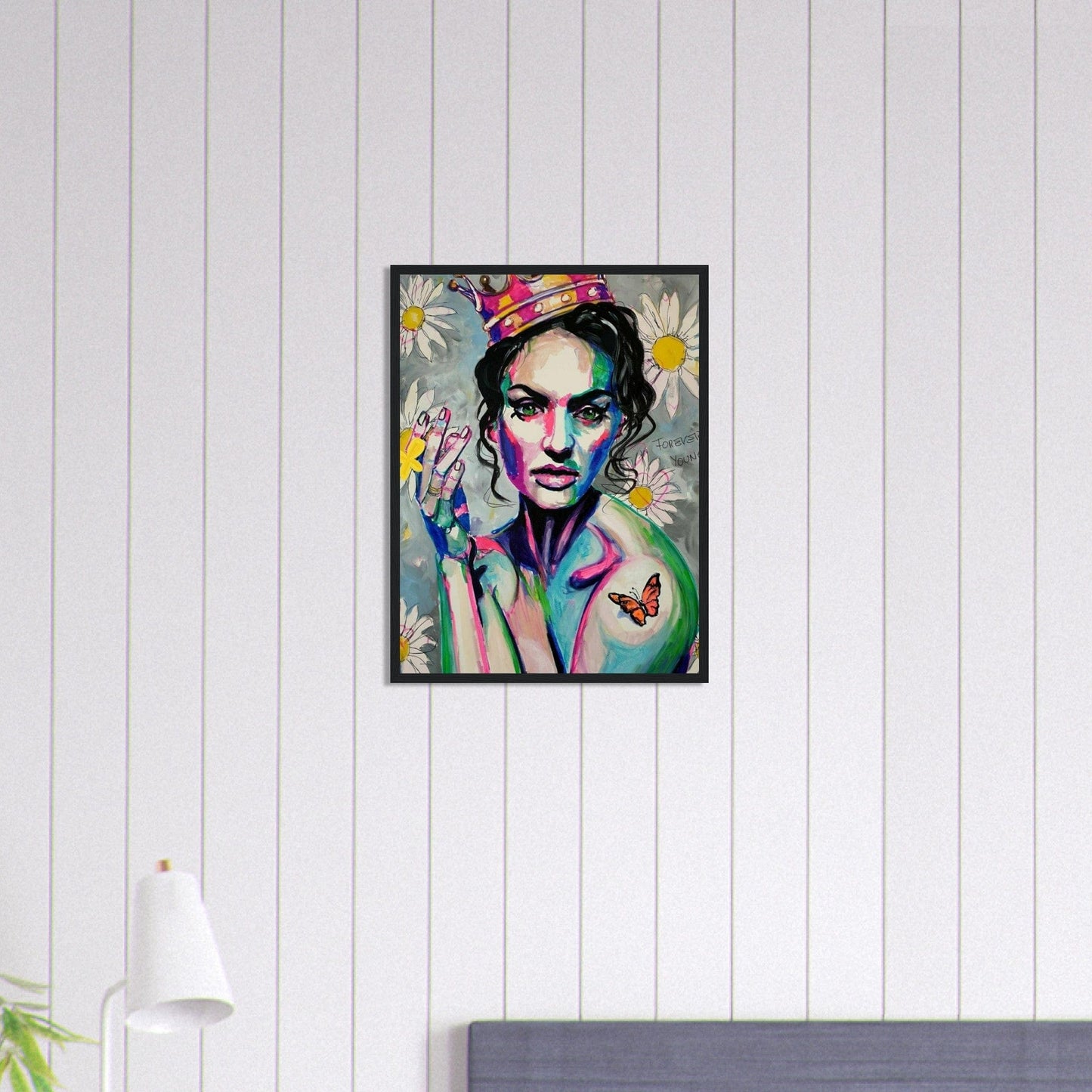 Canvanation Print Material 45x60 cm / 18x24″ Tableau Street Art Femme Avec Couronne