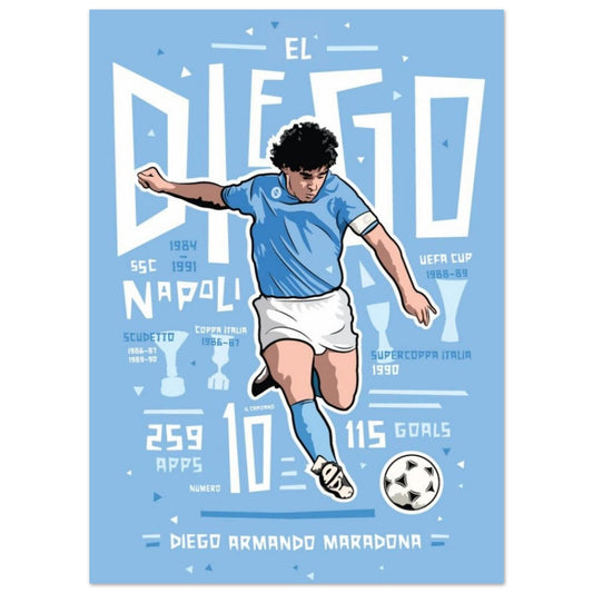 Canvanation Print Material 13x18 cm / 5x7″ Poster Football El Diego