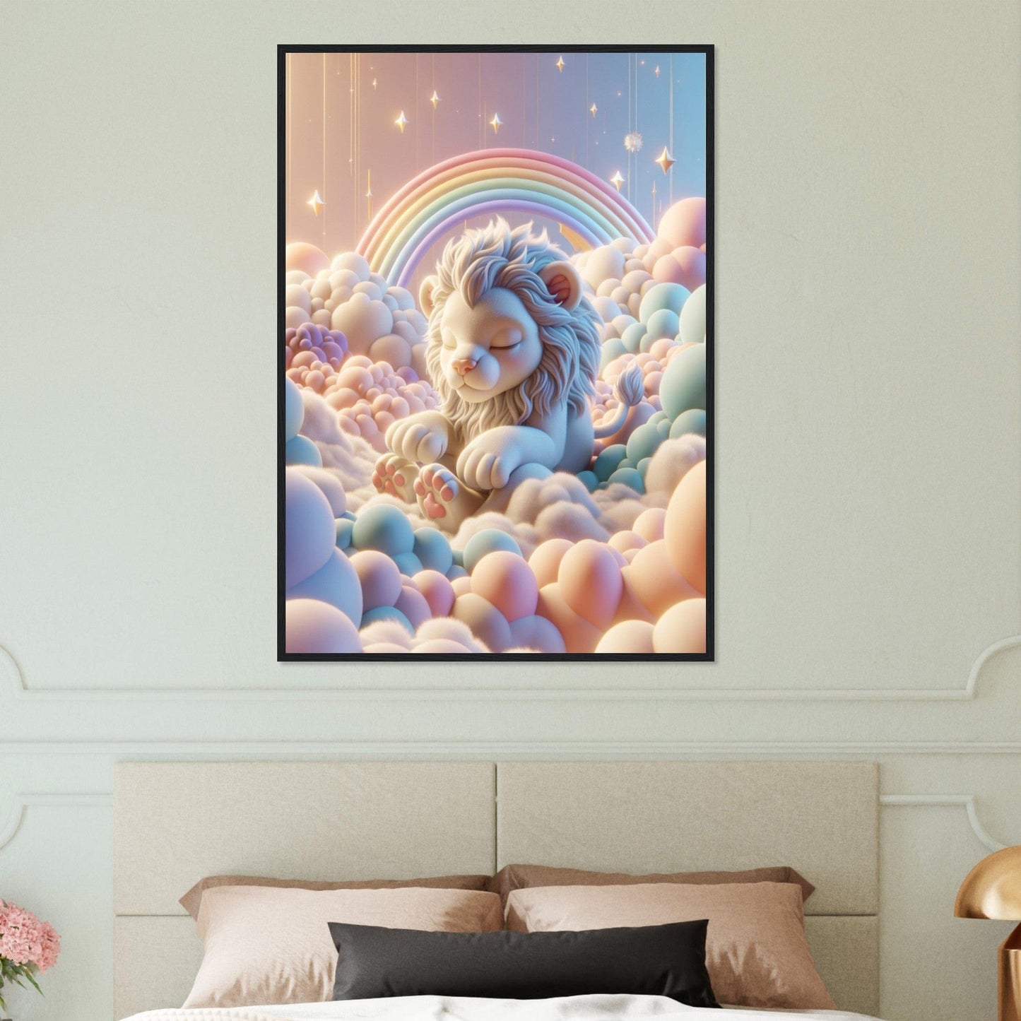 Canvanation Print Material Tableau Lionceau Cœur D'ange