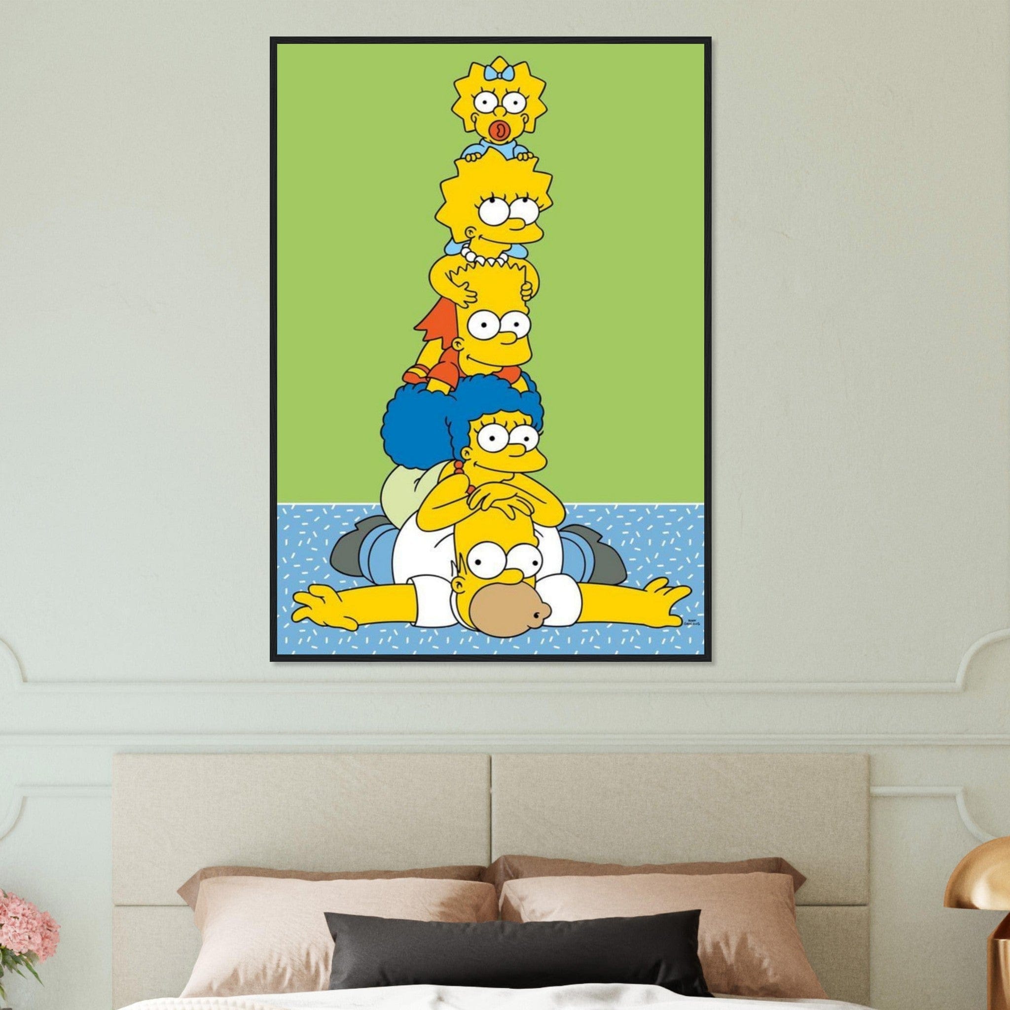 Canvanation Print Material Tableau Simpson Famille Drole