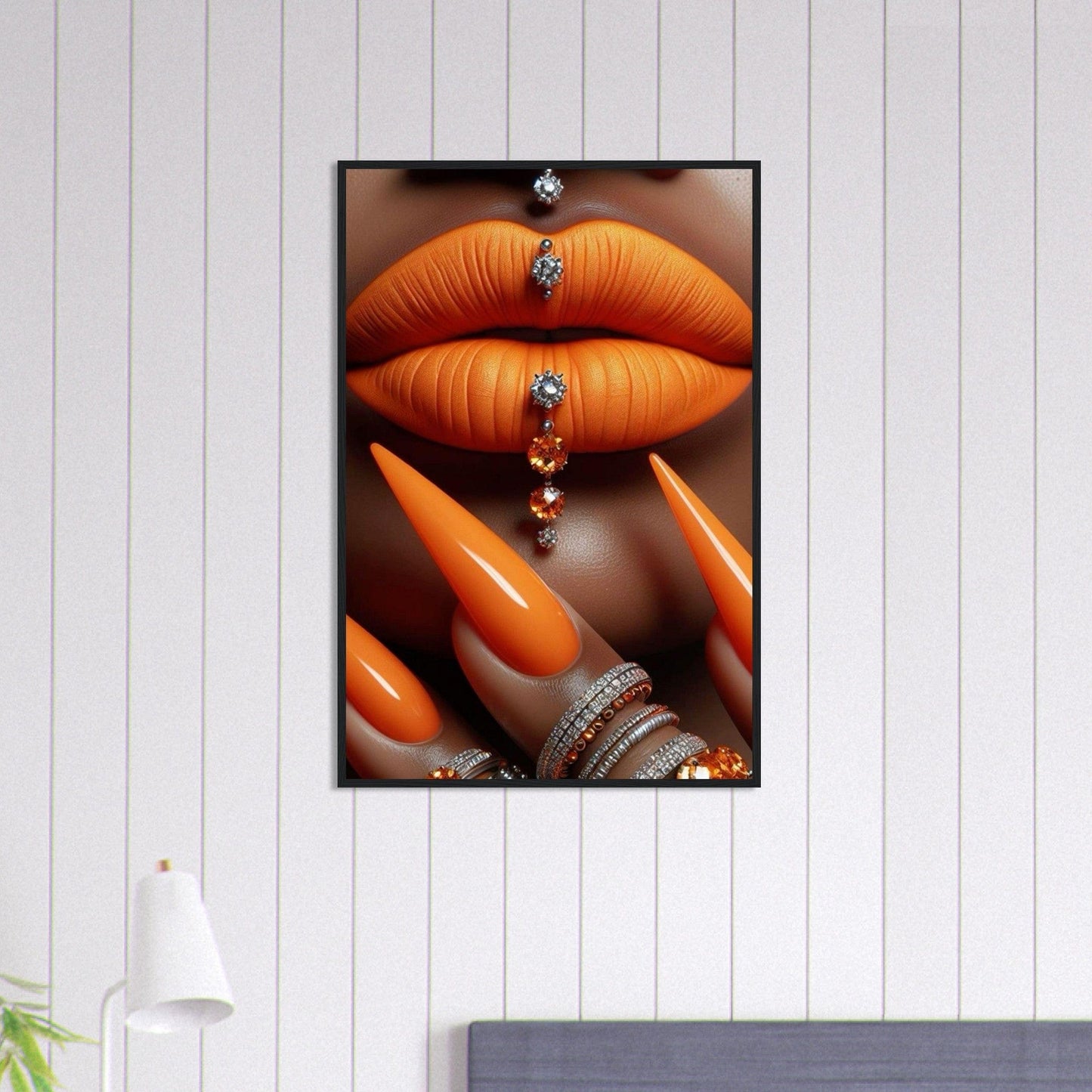 Canvanation Print Material 60x90 cm / 24x36″ Tableau Levres Orange