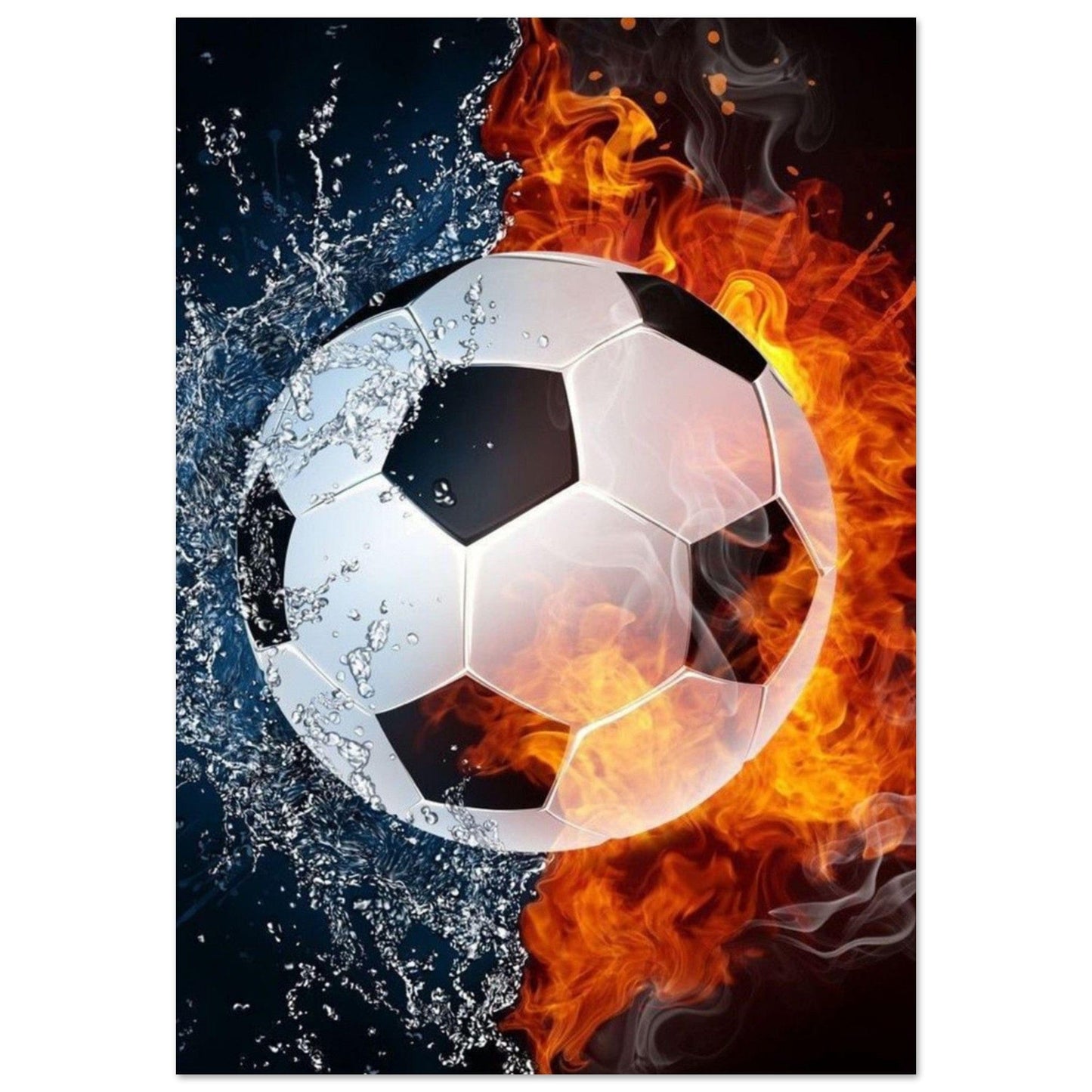 Gelato Print Material 70x100 cm / 28x40″ Poster Ballon Football Feu Eau