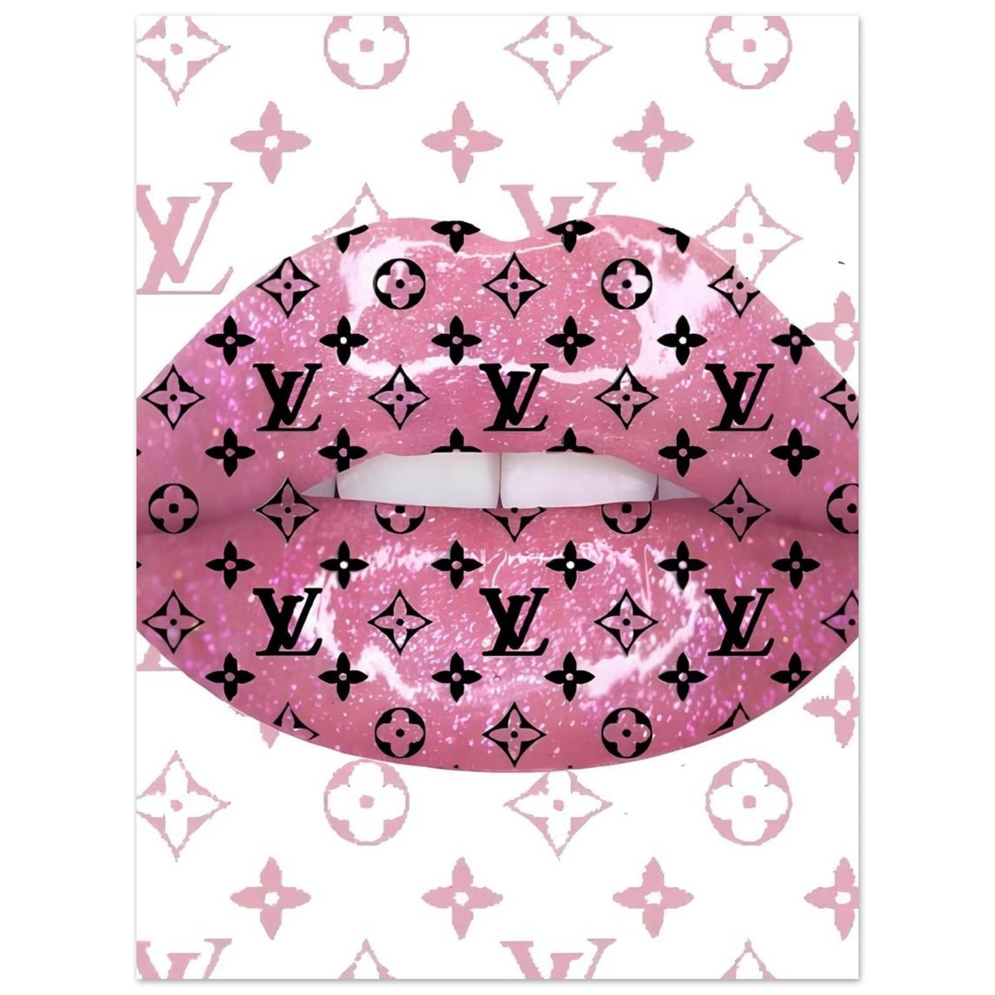 Gelato Print Material 60x80 cm / 24x32″ Affiche Louis Vuitton Levre Rose