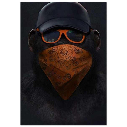 Canvanation Print Material 70x100 cm / 28x40″ Poster Singe Orange Noir