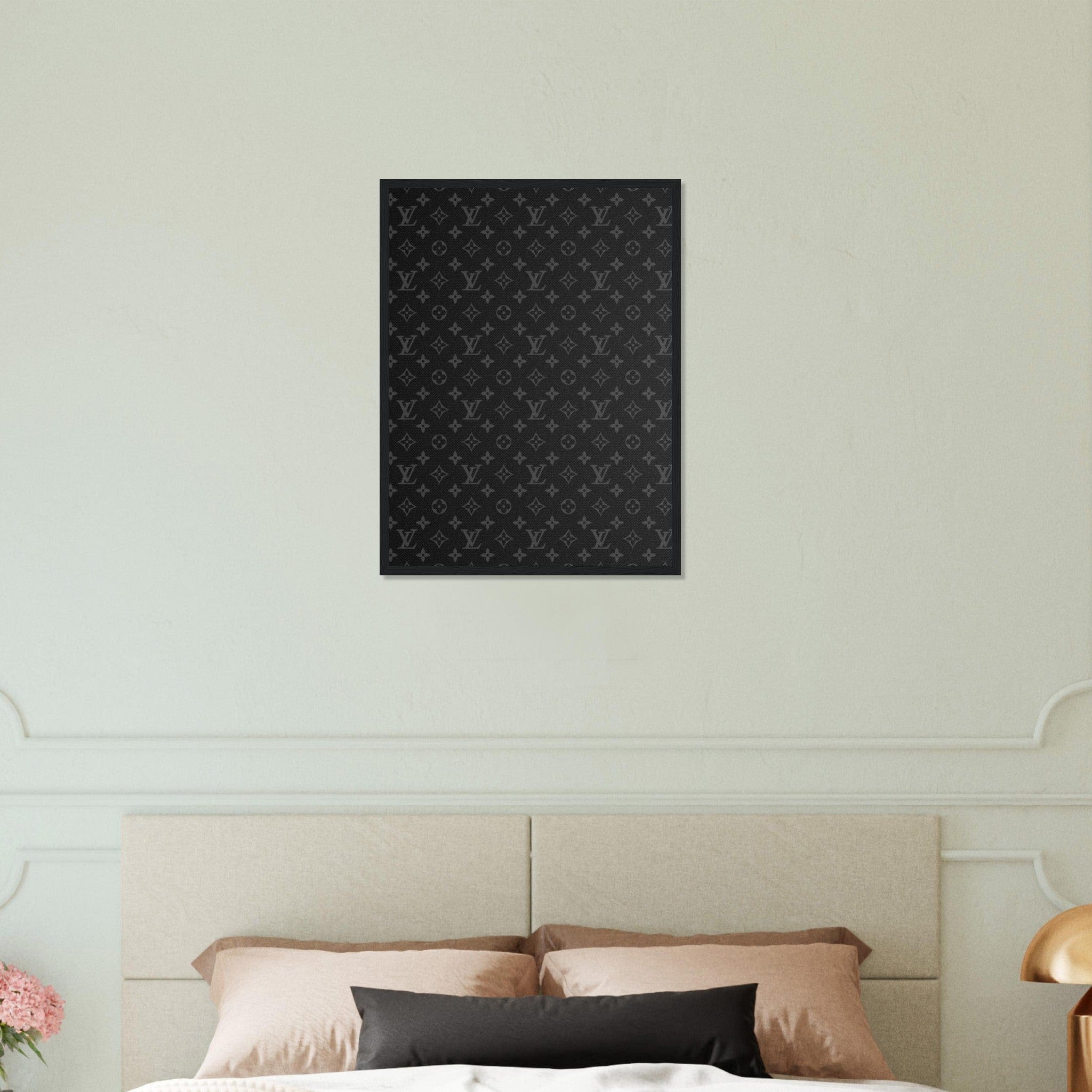 Canvanation Print Material 45x60 cm / 18x24″ Tableau Marque De Luxe Louis Vuitton Noir